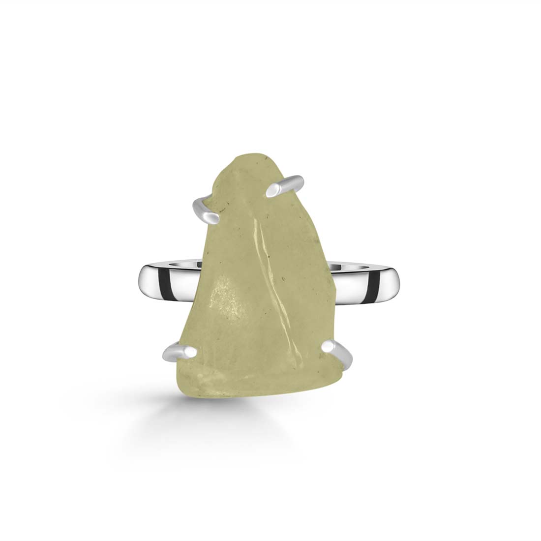 Premium Libyan Desert Glass Statement Ring - LDG-R-17