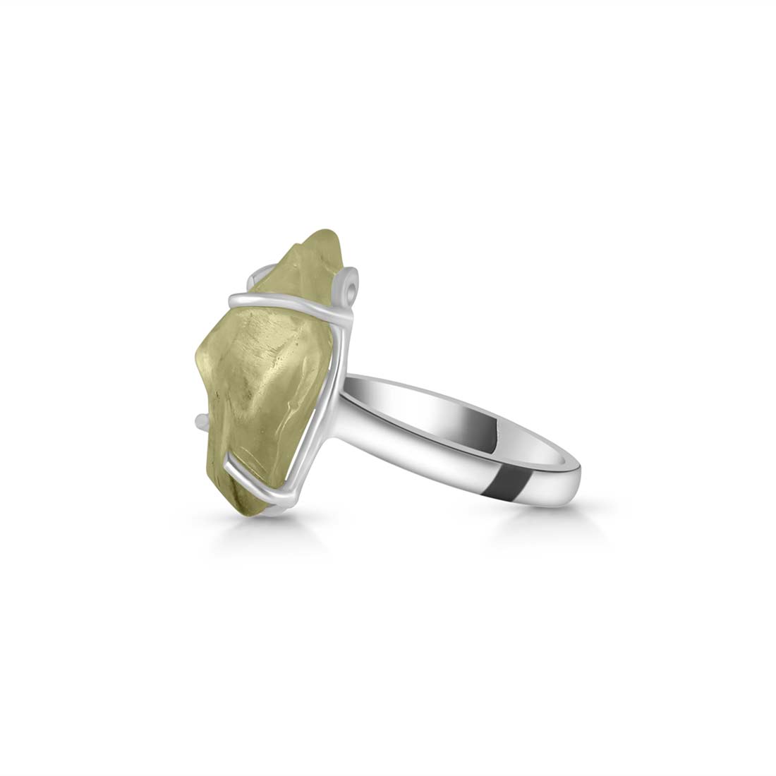 Premium Libyan Desert Glass Statement Ring - LDG-R-26