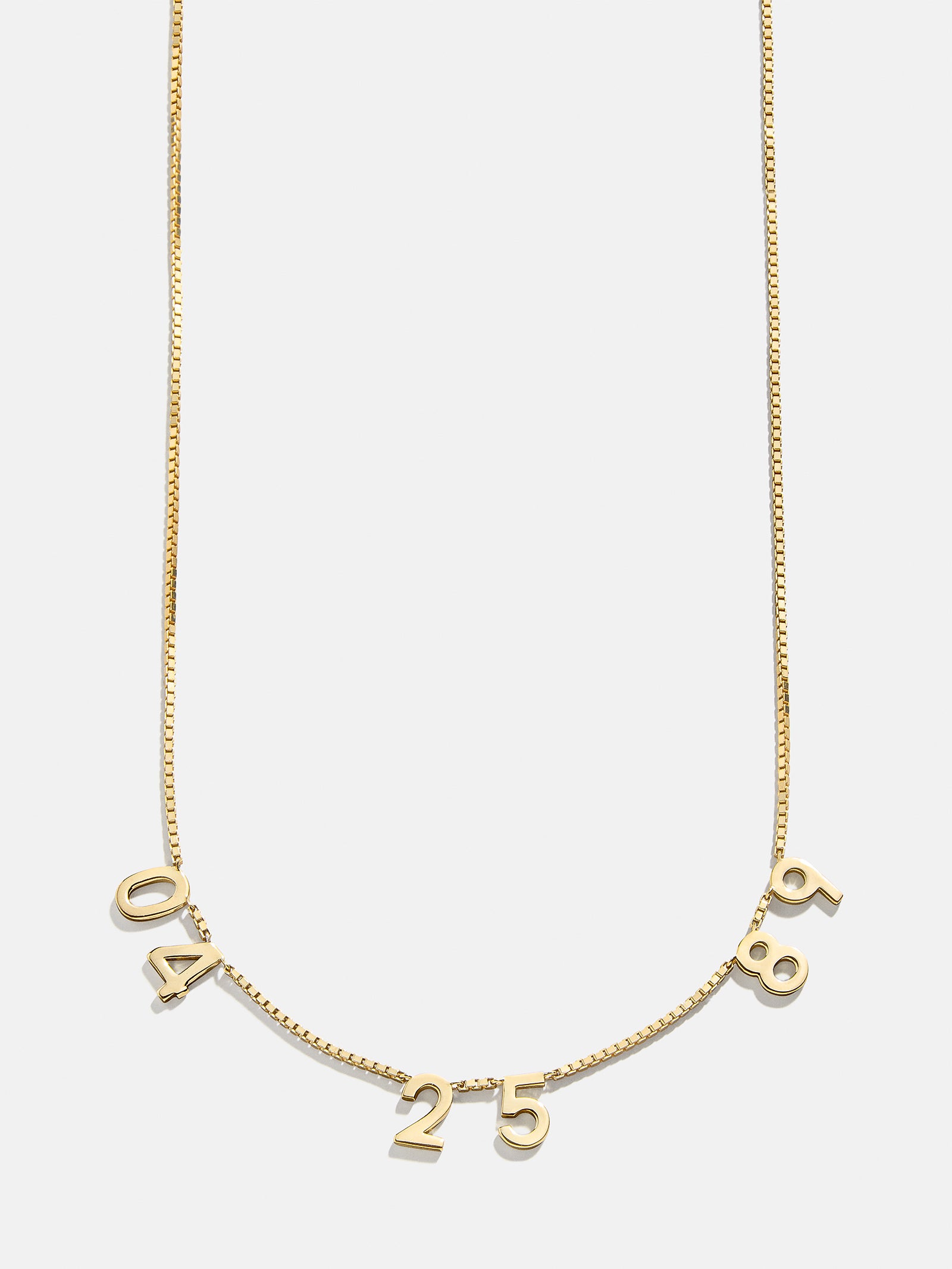 Ultimate 18K Gold Personalized Number Necklace