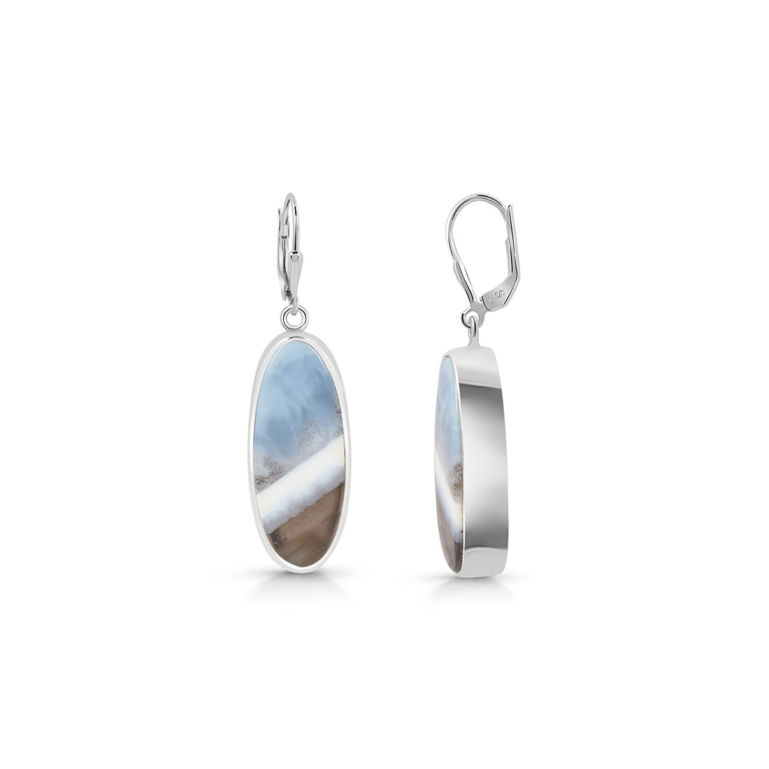 Premium Blue Opal Earrings - Elegant Statement Jewelry