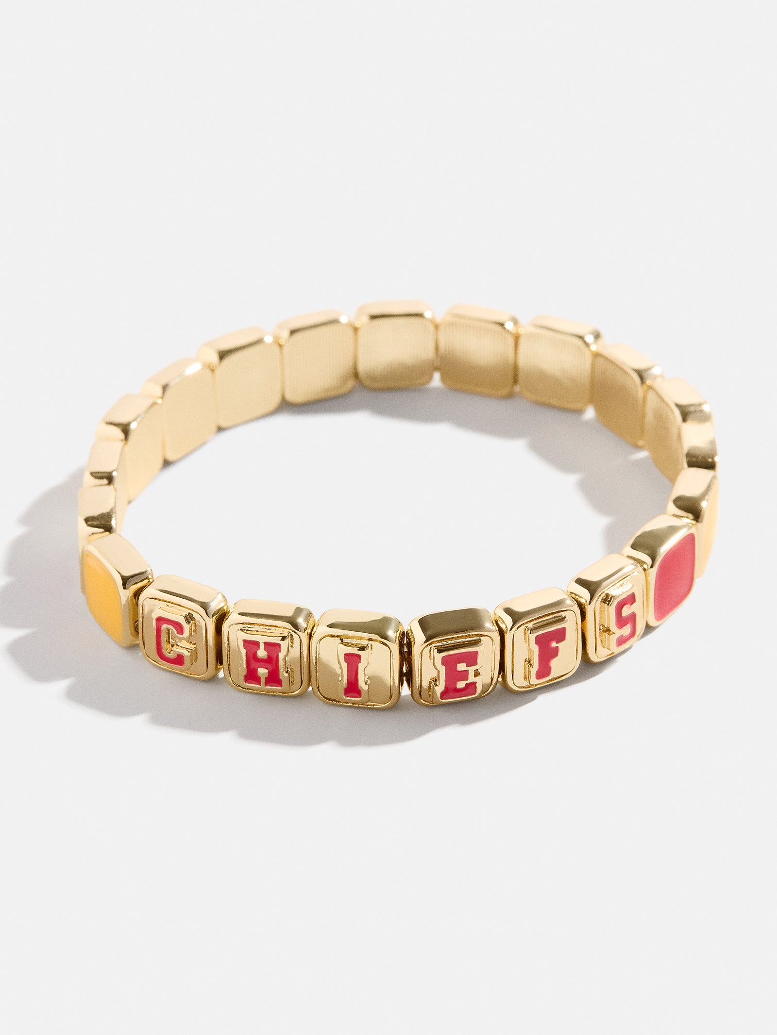 Premium WEAR by Erin Andrews X BaubleBar Kansas City Chiefs Tile Bracelet - Official NFL Game Day Accessory