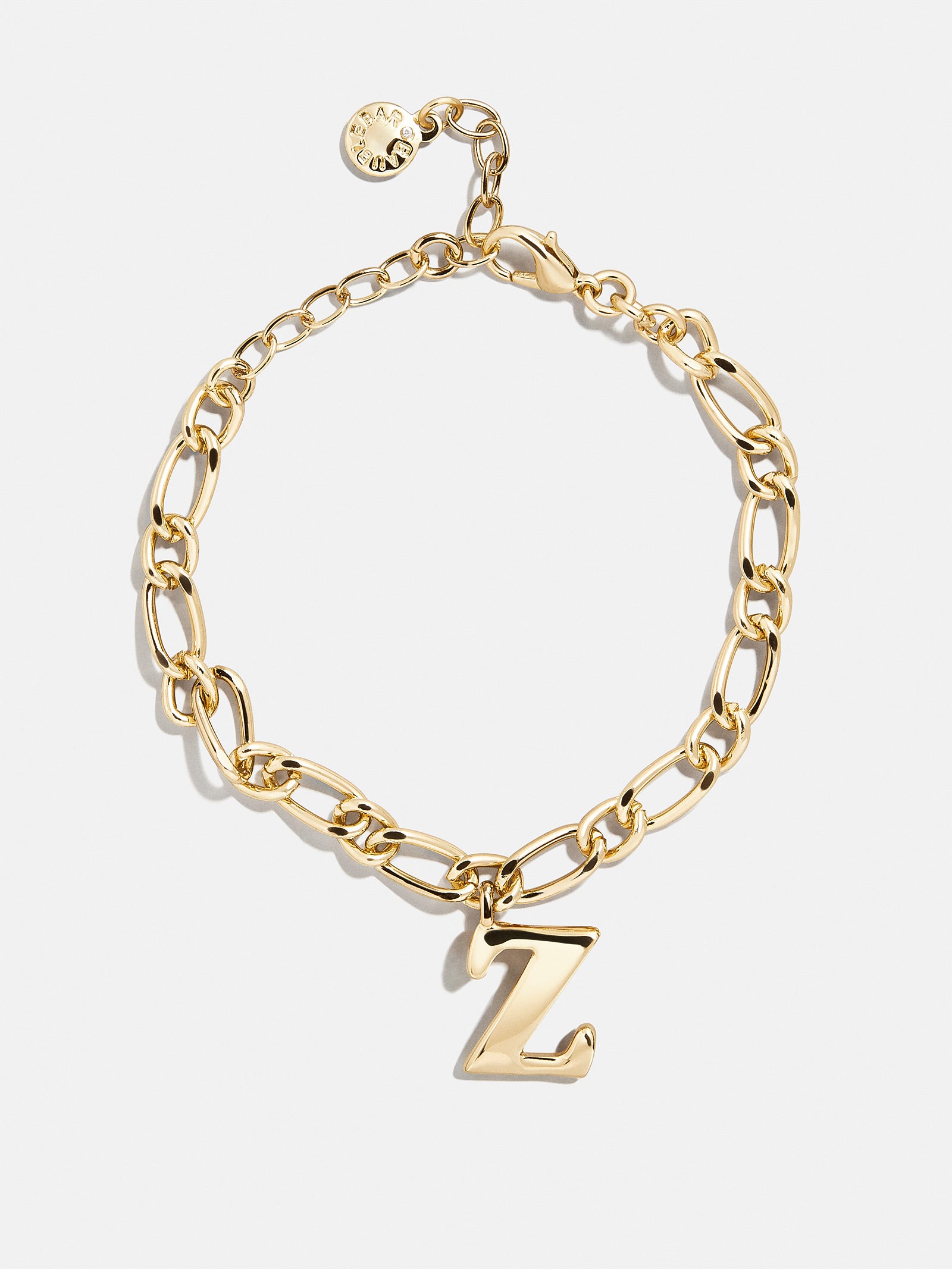 Premium Chunky Initial Charm Bracelet - Gold