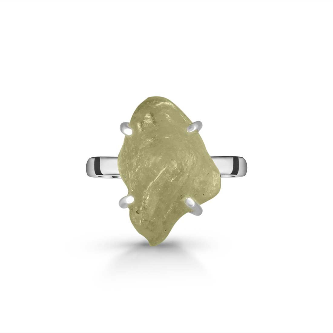 Premium Libyan Desert Glass Statement Ring - LDG-R-20