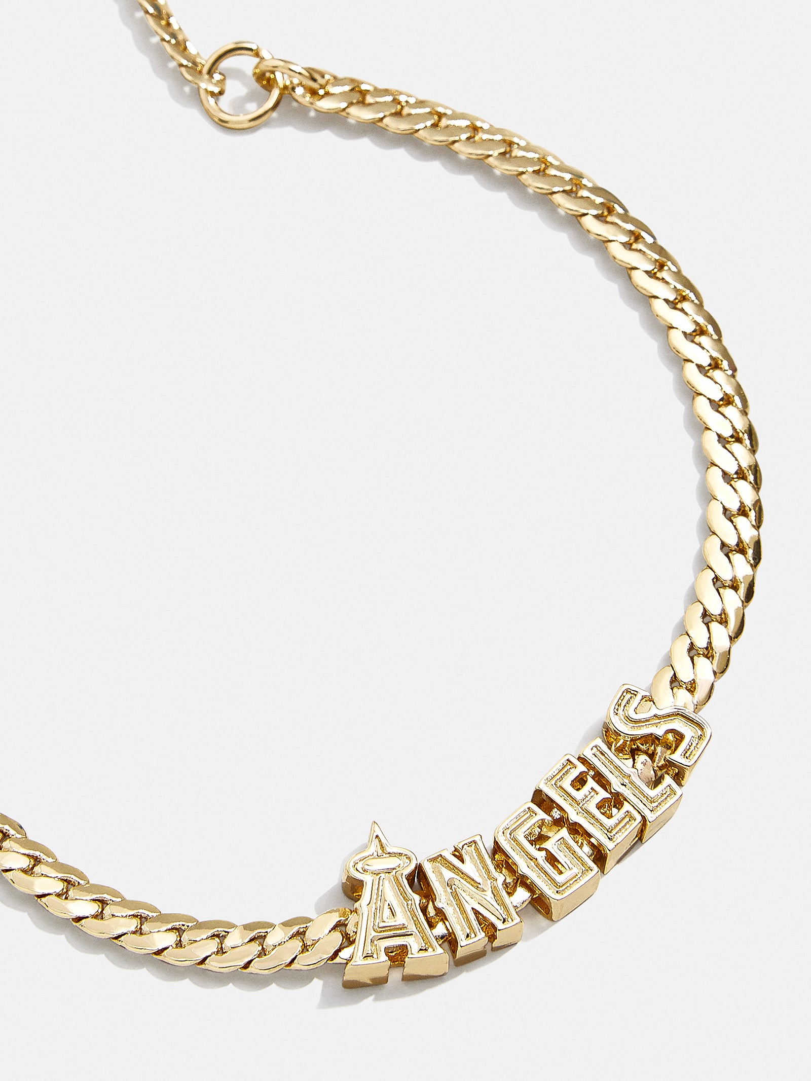 Premium MLB Gold Curb Chain Bracelet - Los Angeles Angels Edition