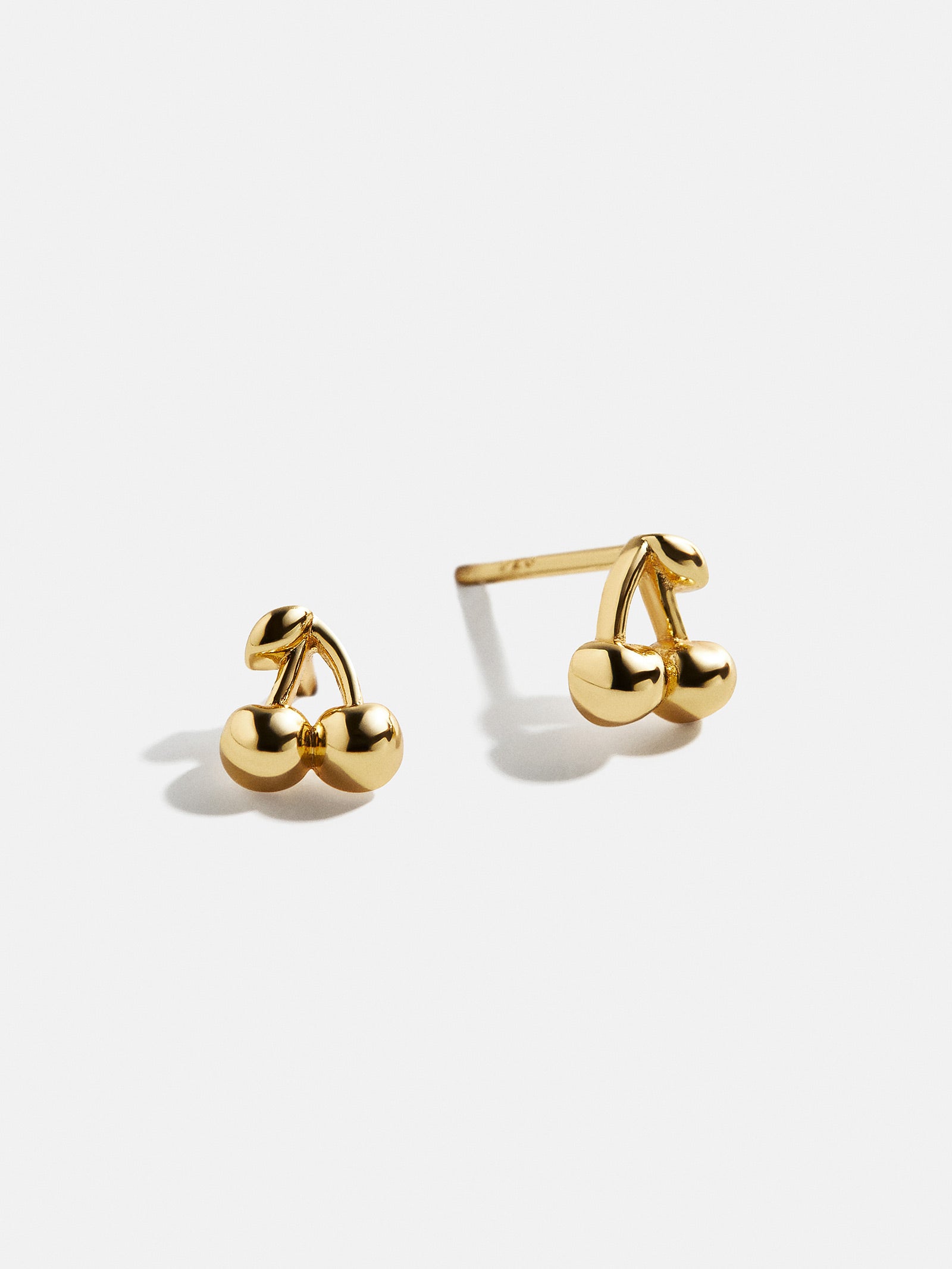 Premium 18K Gold Cherry Stud Earrings - Ultimate Playful Elegance