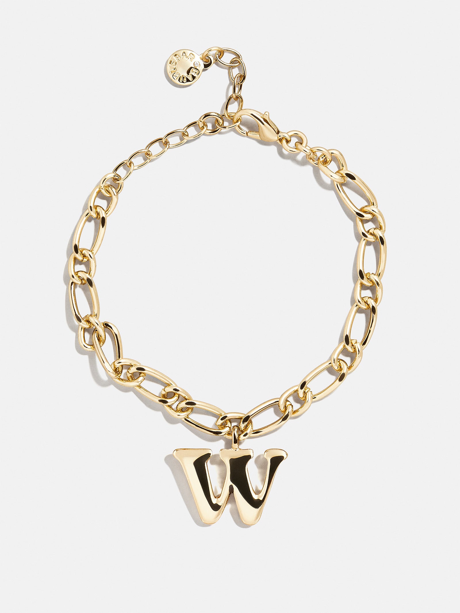 Premium Chunky Initial Charm Bracelet - Gold