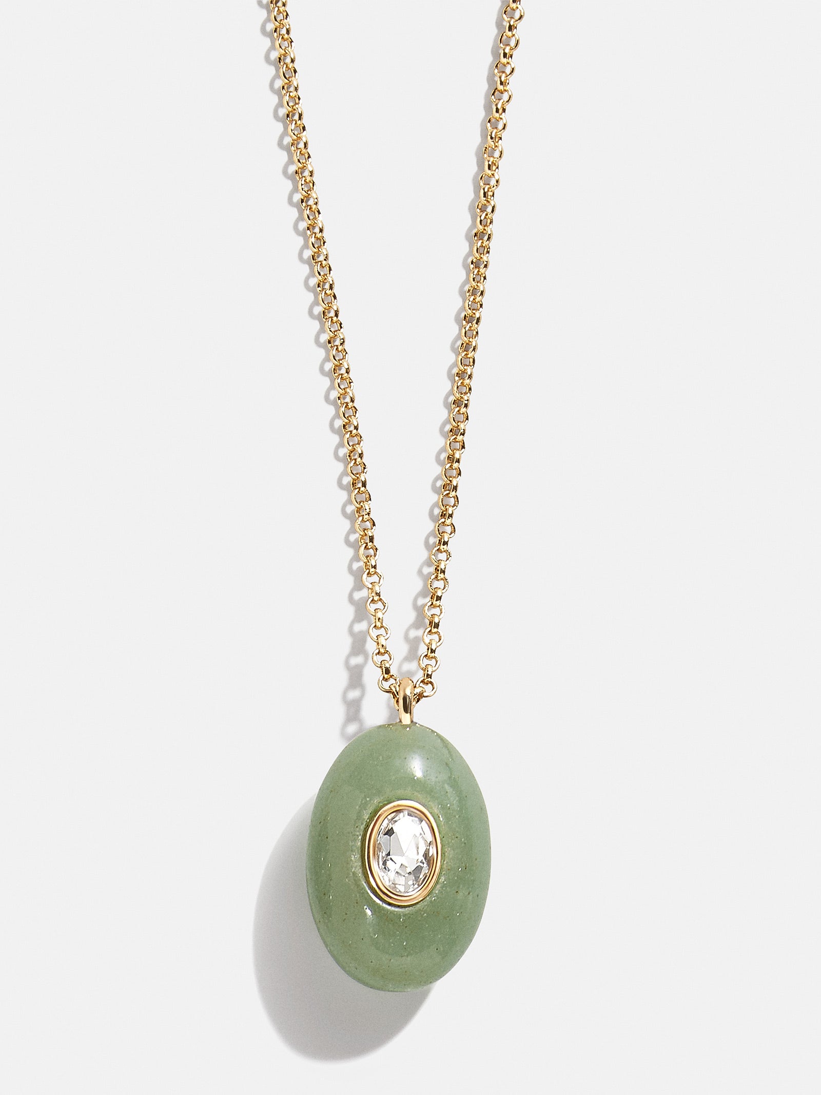 Premium Aura Semi-Precious Pendant Necklace - Ultimate Green