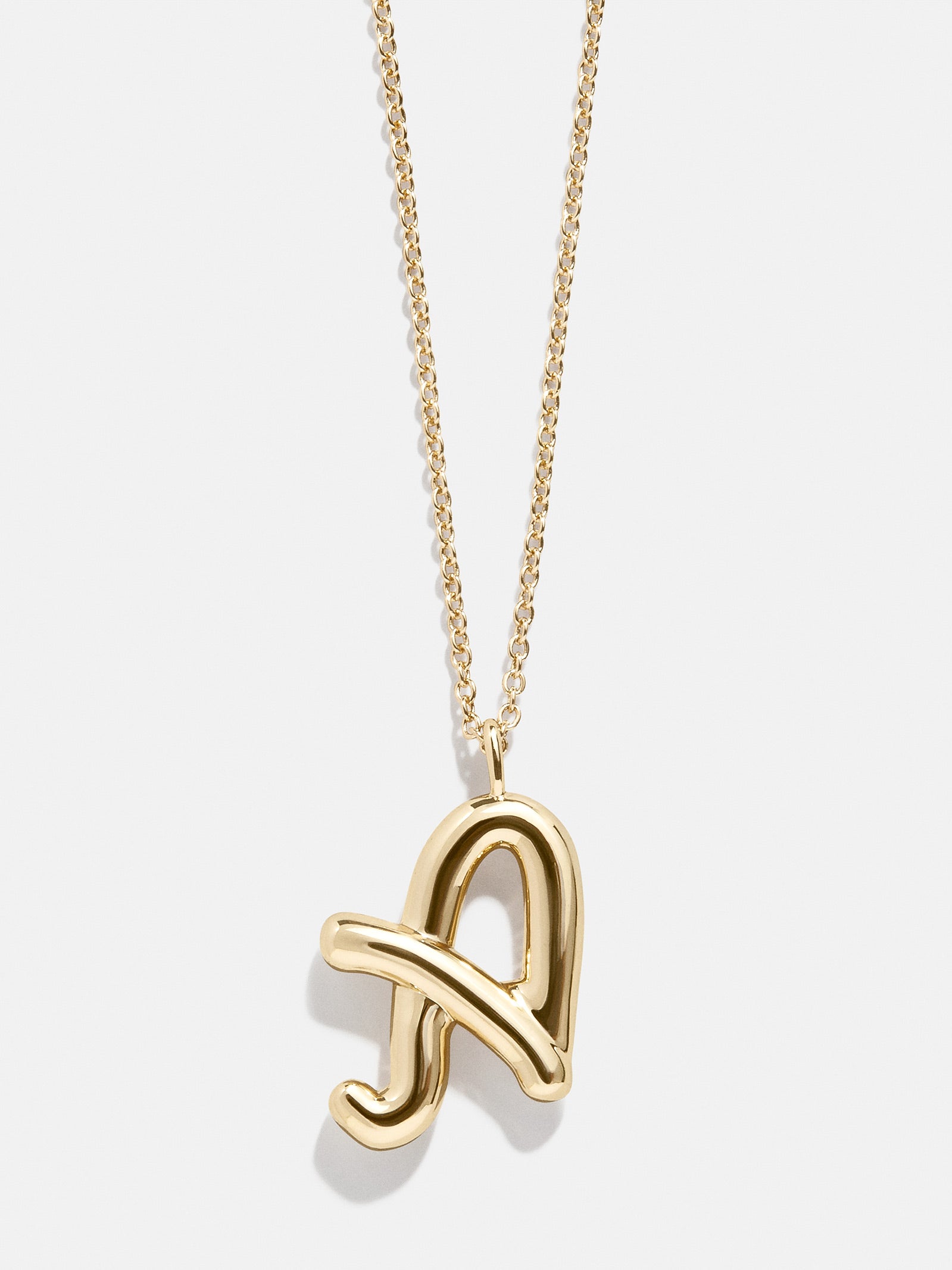 Premium 3D Bubble Script Initial Necklace - Modern Personalized Jewelry