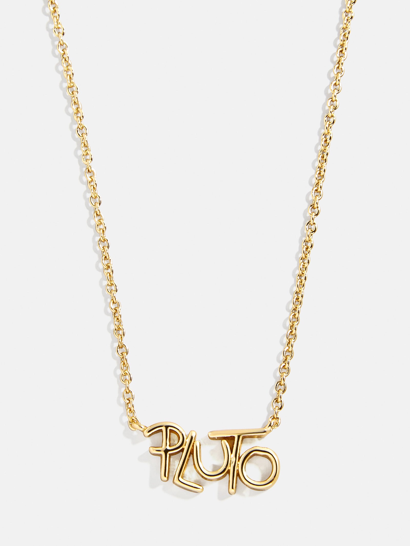 Premium Disney Pluto Signature Necklace - Exclusive Handwritten Design