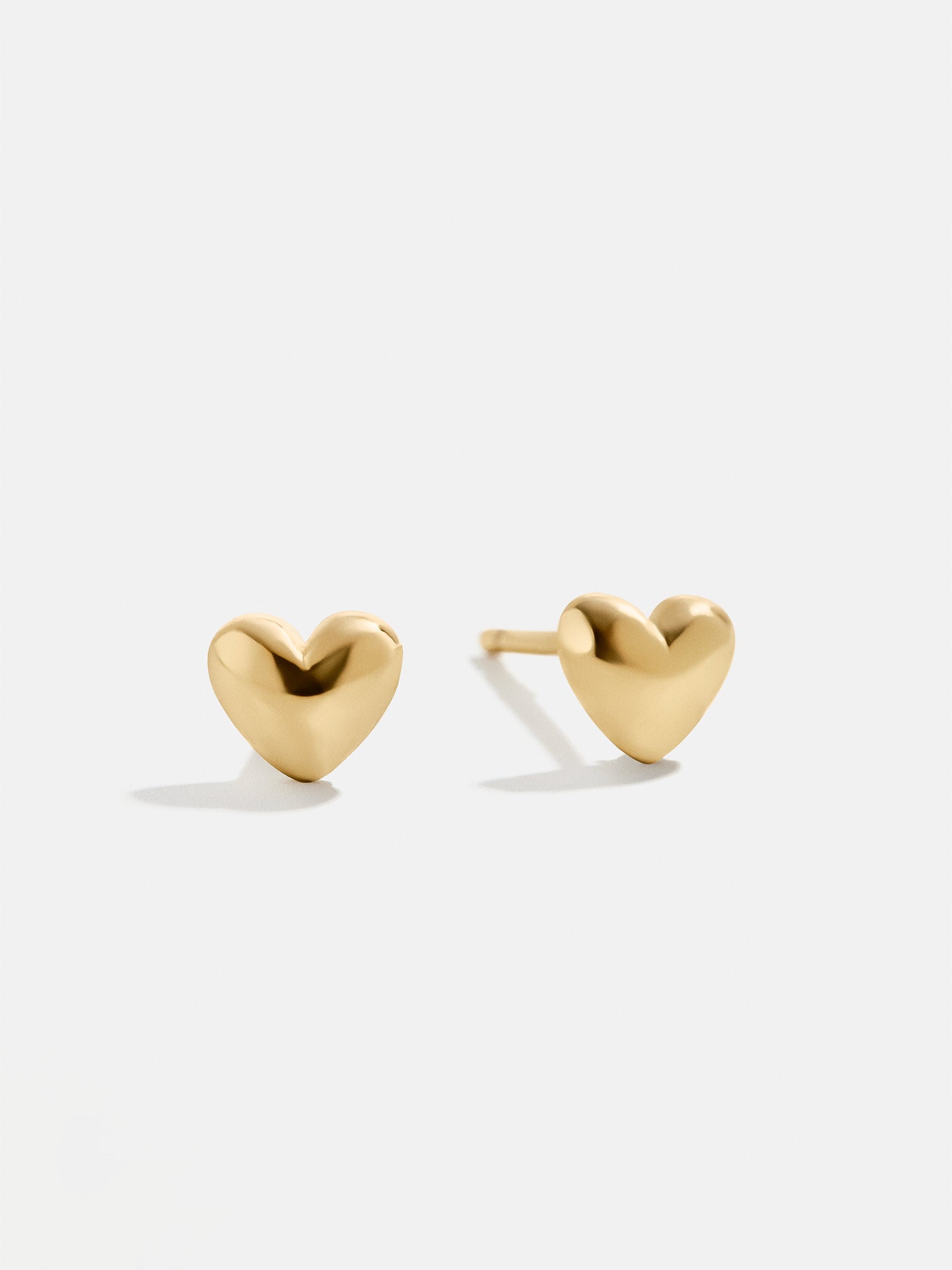 Premium Adrianna 18K Gold Pavé Heart Stud Earrings