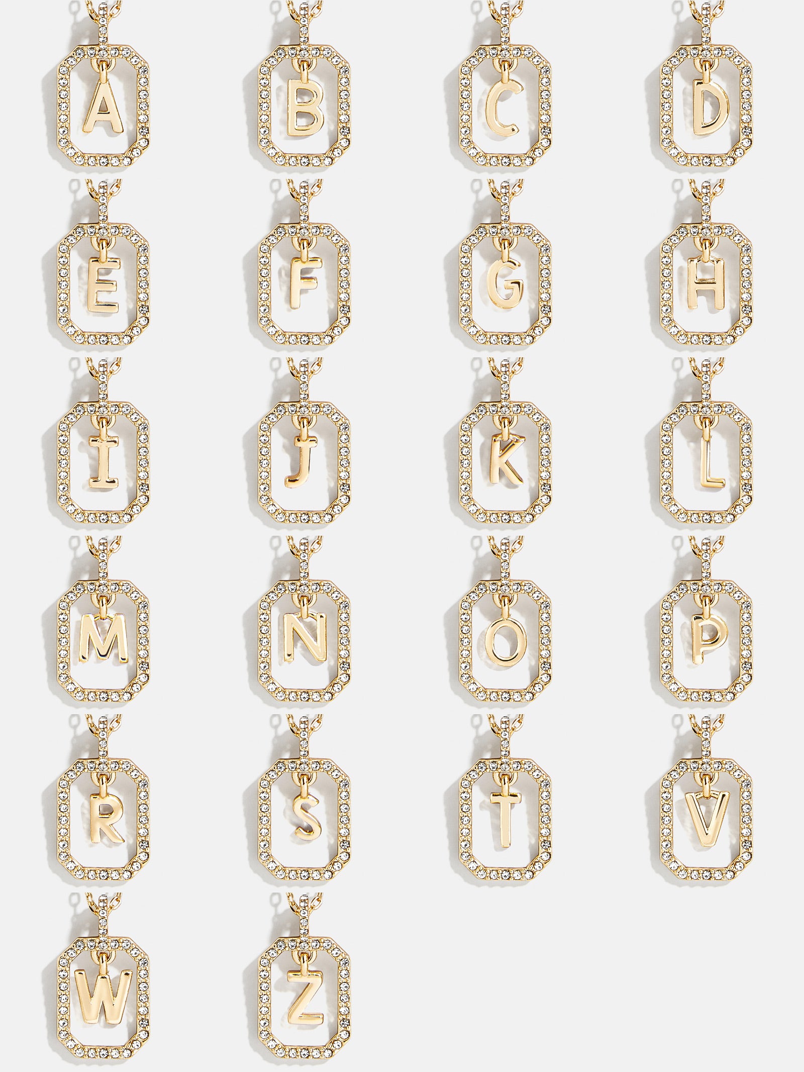 Premium Alicia Initial Necklace - Gold & Pavé Crystal Design