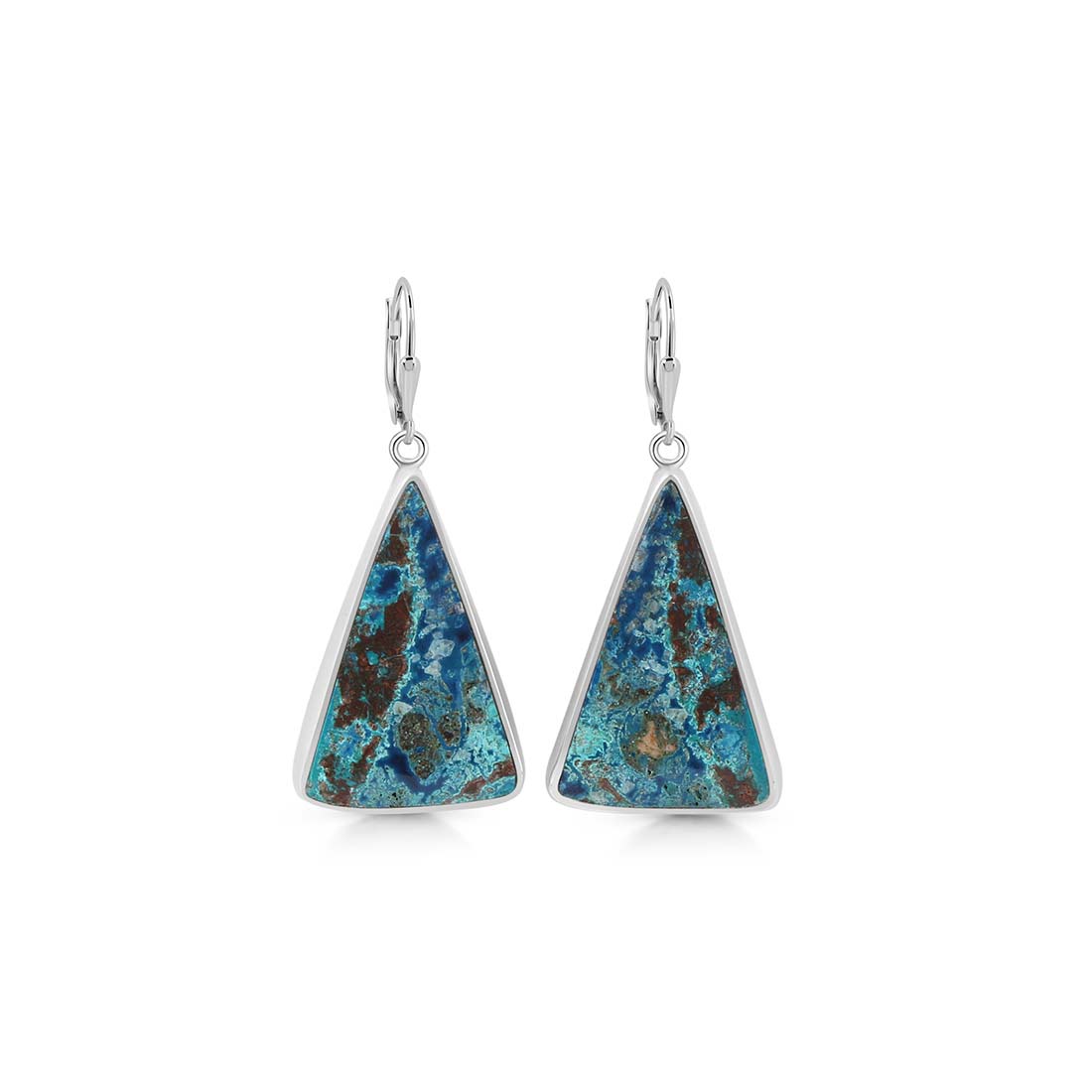 Premium Shattuckite Statement Earrings - STK-E-17