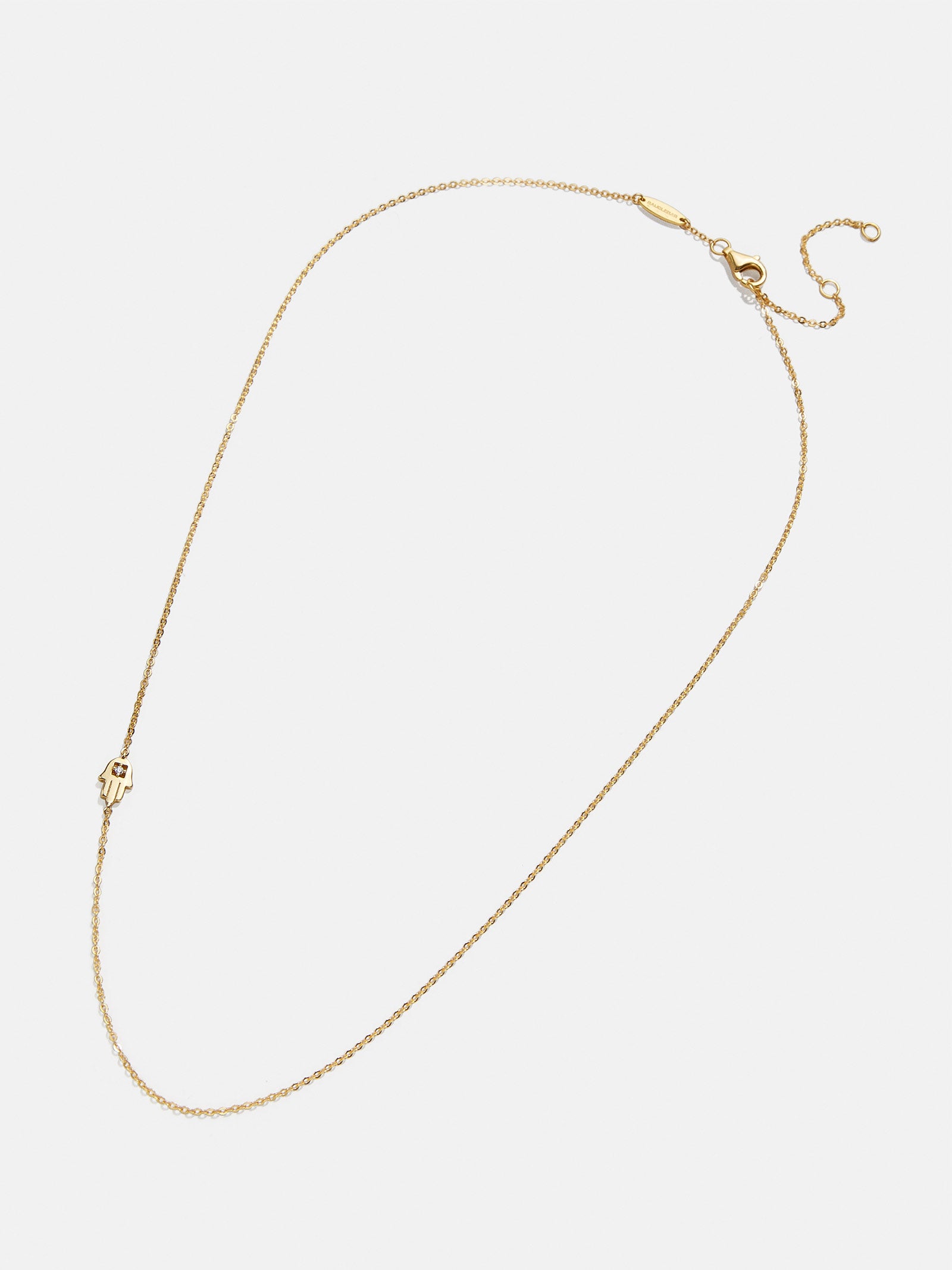 Premium 18K Gold Asymmetrical Hamsa Necklace - Luxe Protection