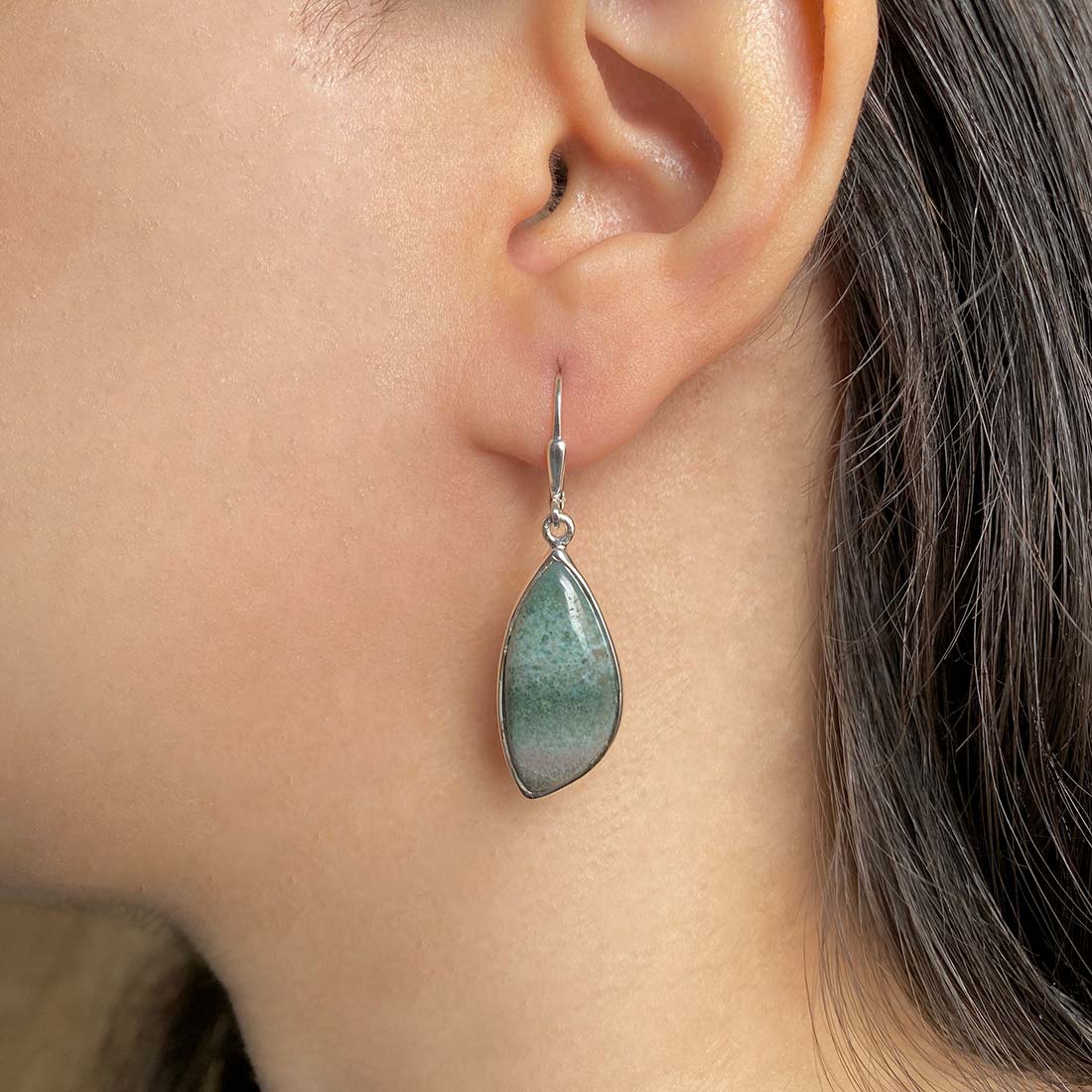 Premium Ocean Jasper Earrings - Ultimate Style (OCJ-E-11)