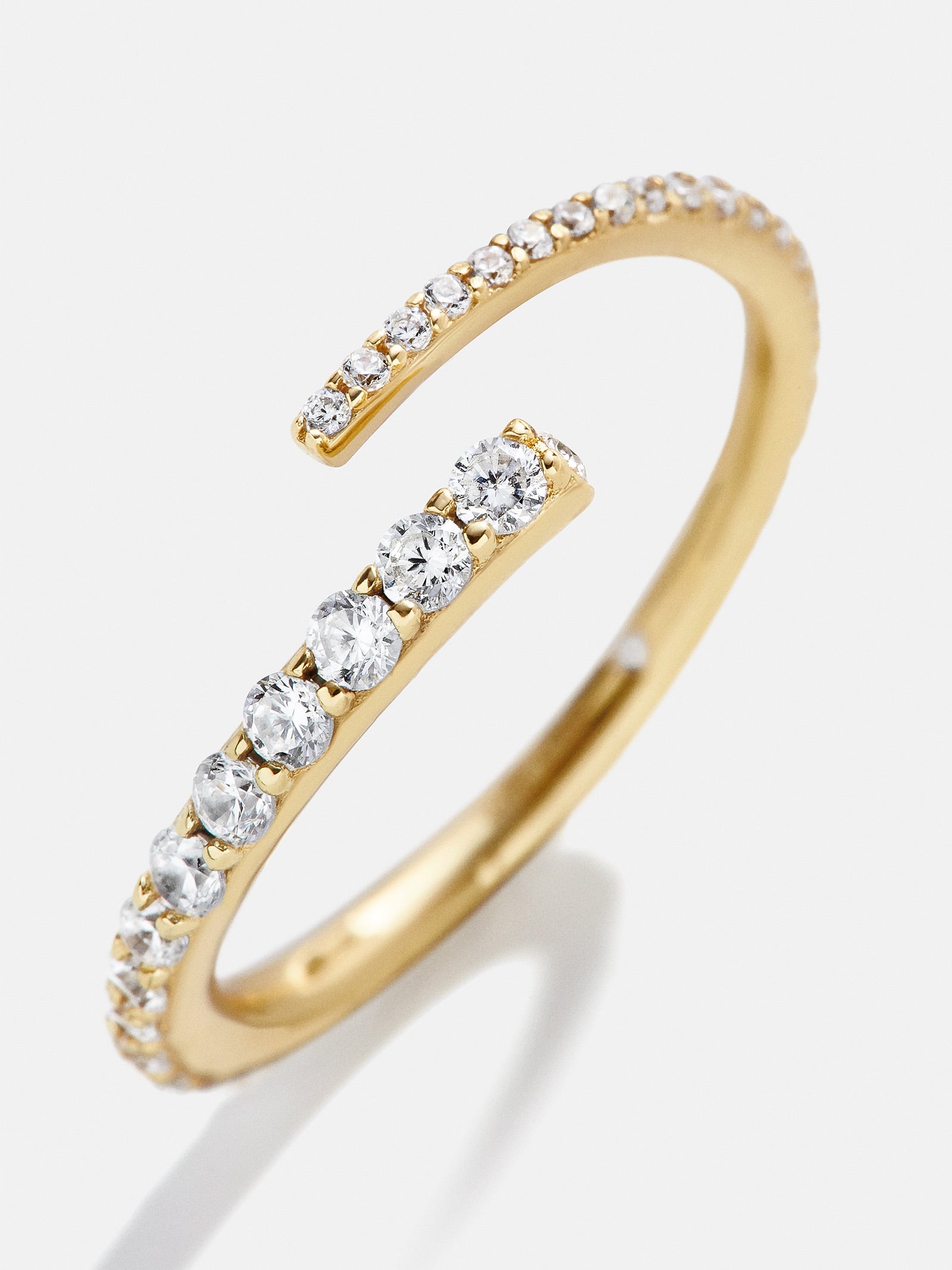 Premium Nicole 18K Gold Wrap Ring - Sparkling Cubic Zirconia & Gold-Plated Sterling Silver