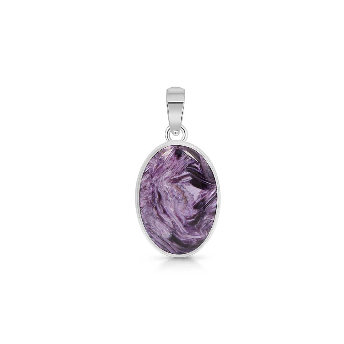 Premium Charoite Pendant - Elegant Purple Stone Jewelry (CHR-P-45)