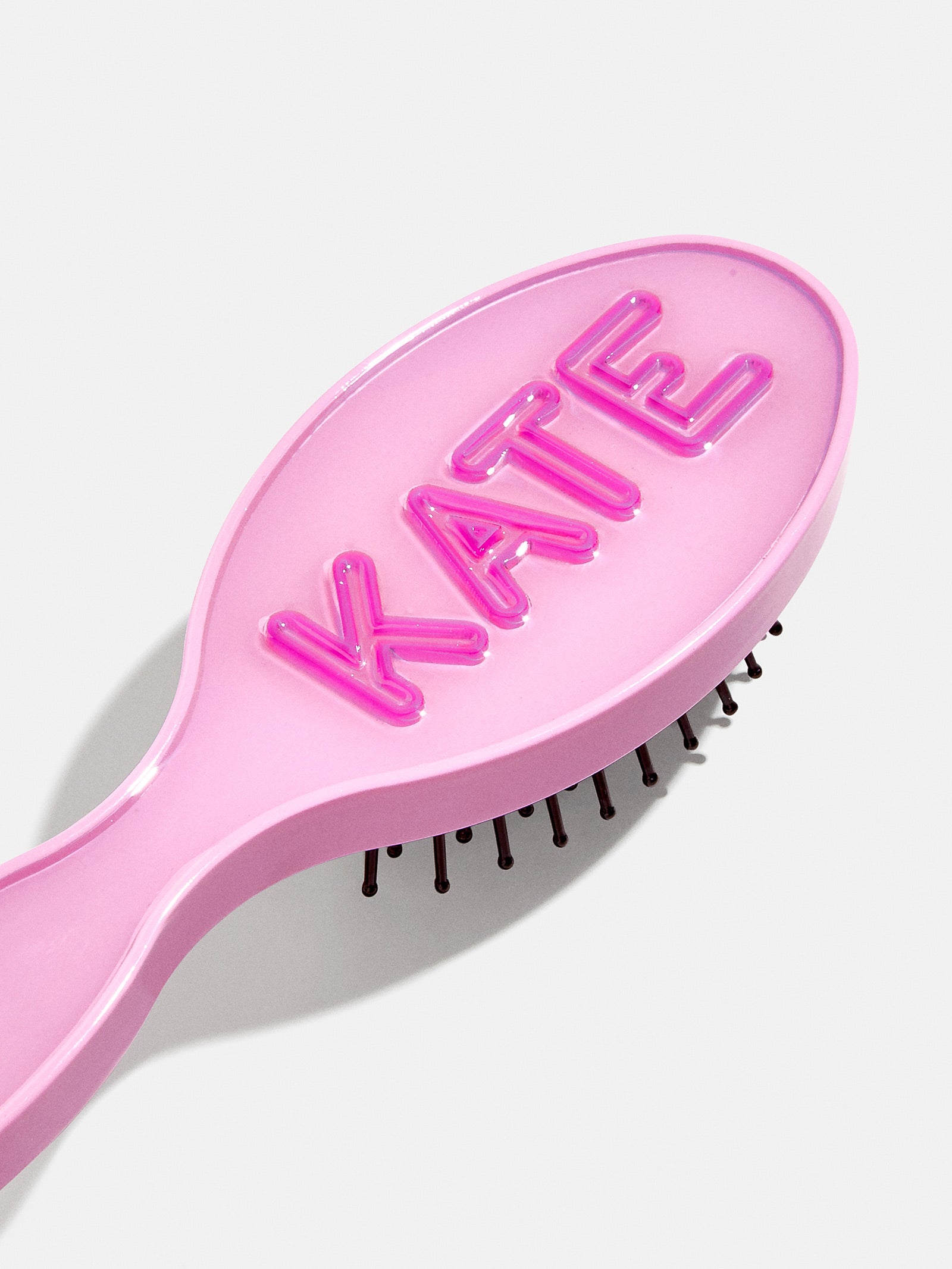 Premium Mini Custom Hair Brush - Personalized Pink Design