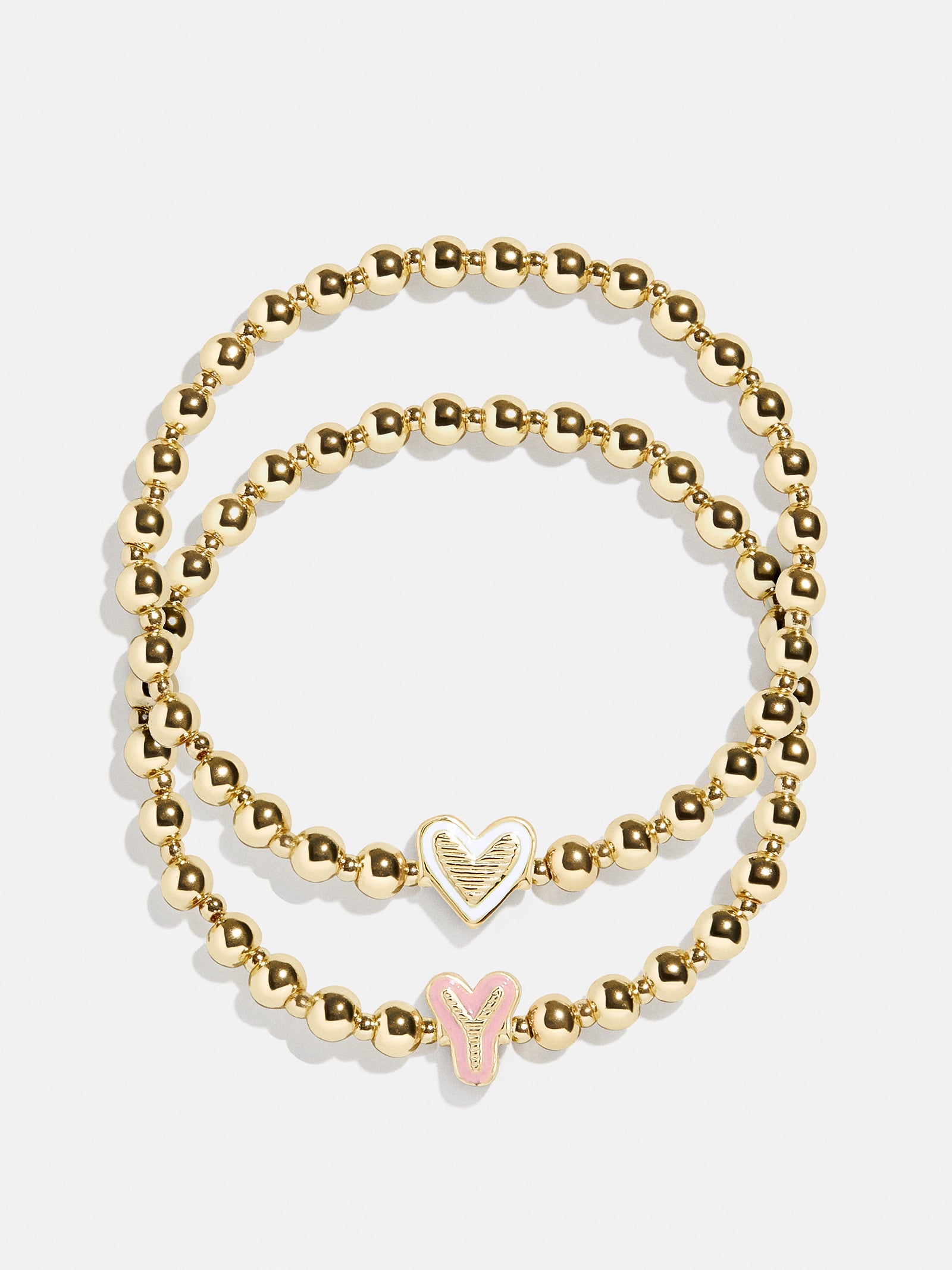 Premium Initial & Heart Kids' Pisa Bracelet Set - Gold | Ultimate Gift for Little Ones