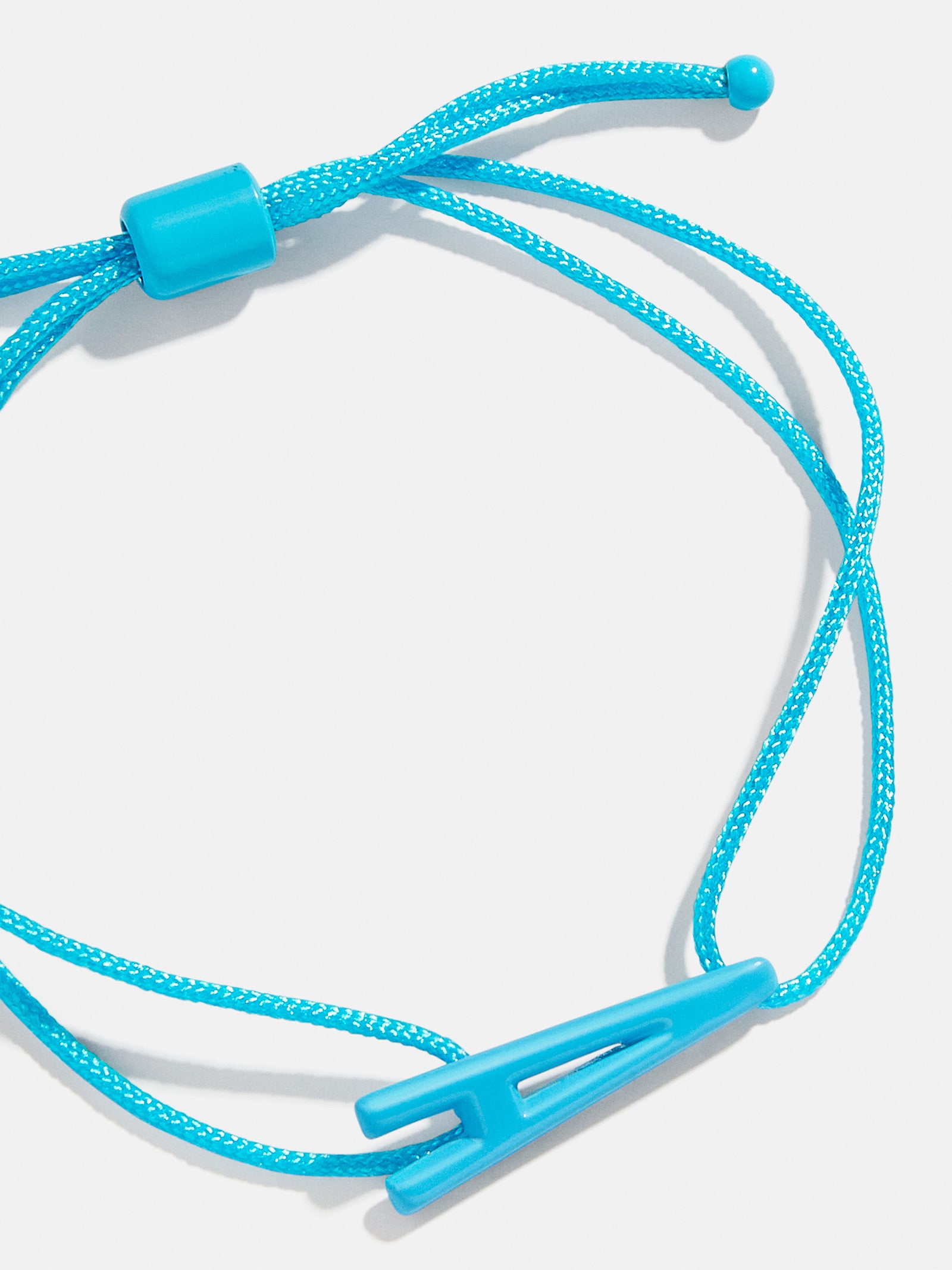 Premium Aqua East West Initial Cord Bracelet - Personalized Style