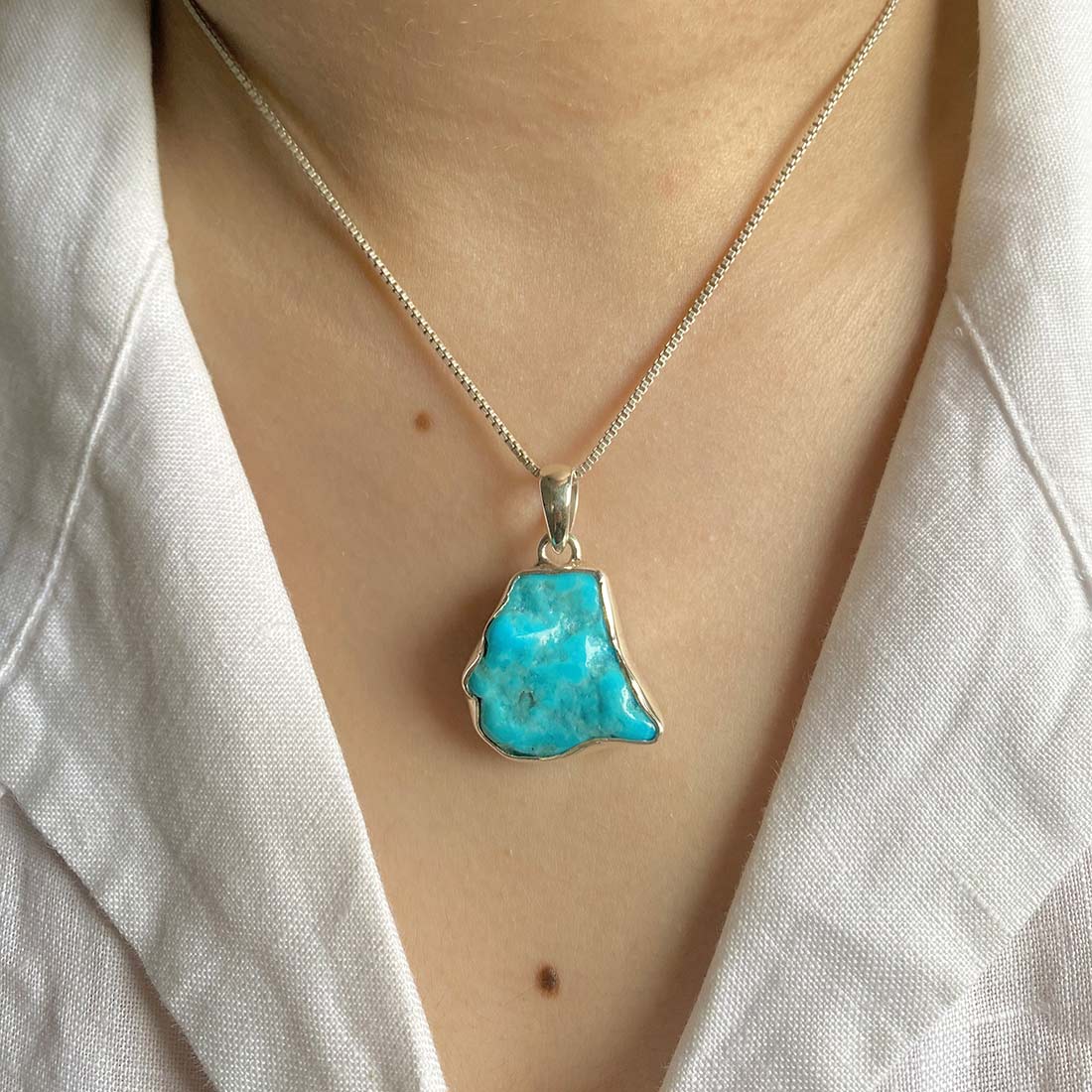 Premium Turquoise Rough Pendant - TRQ-P-60 | Sagacia Jewelry