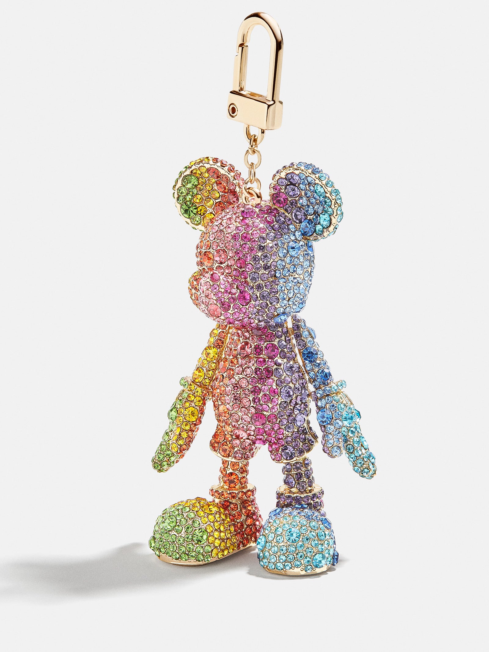 Ultimate Mickey Mouse Disney Bag Charm - Rainbow Stripe Sparkle