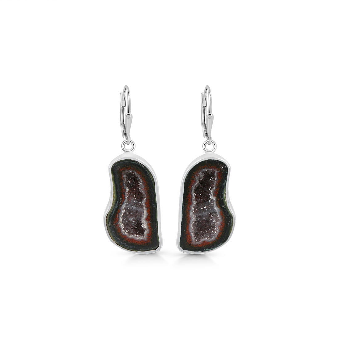 Premium Coconut Geode Statement Earrings - Sagacia Jewelry