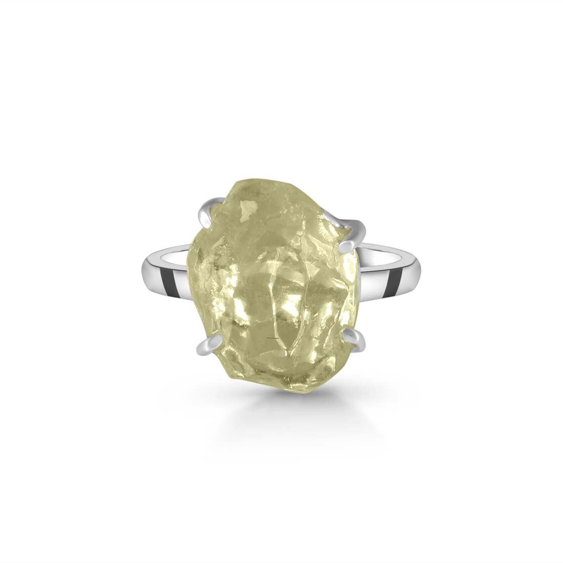 Premium Libyan Desert Glass Statement Ring - LDG-R-21