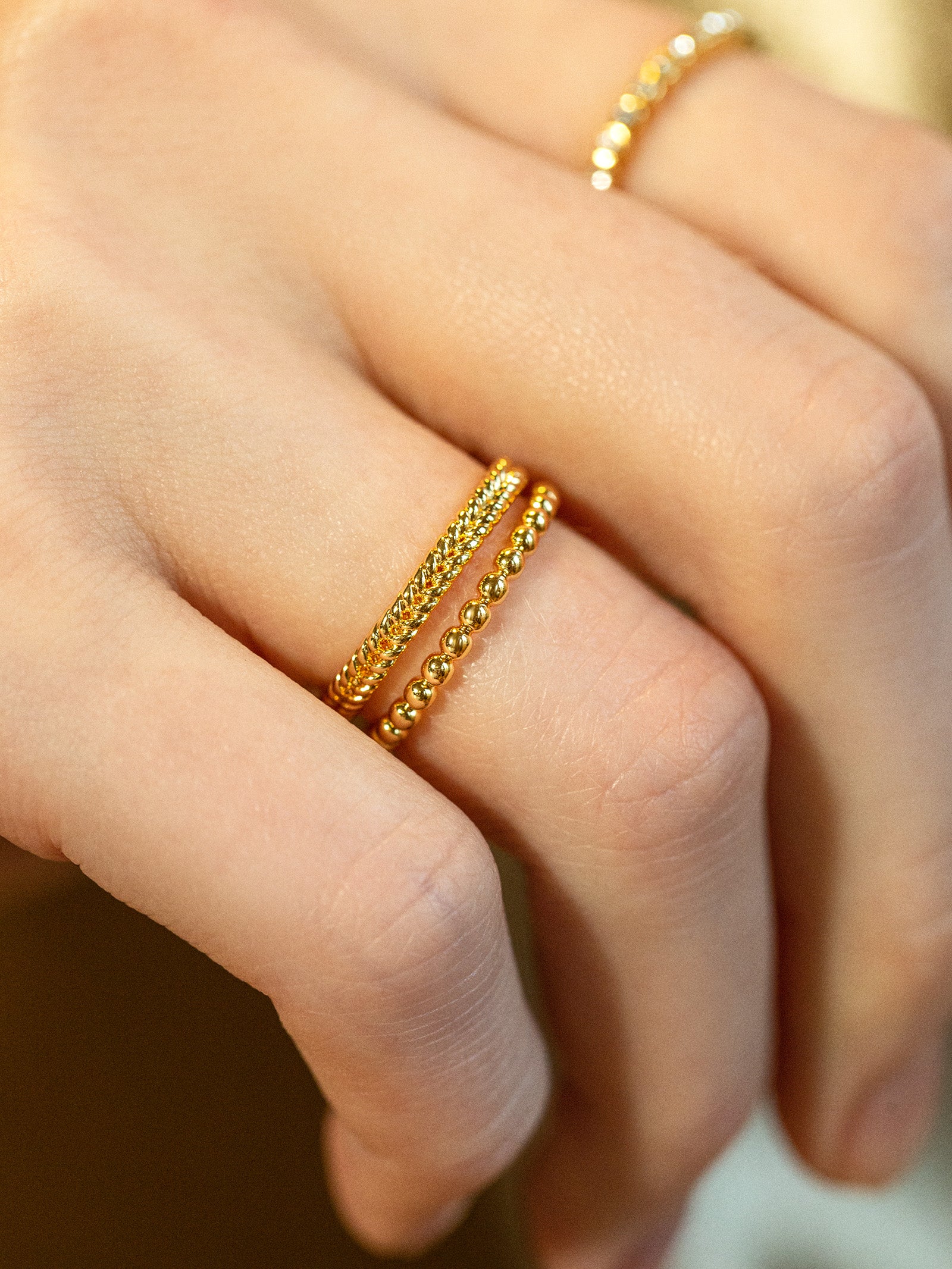 Premium Nyla Braided Gold Ring