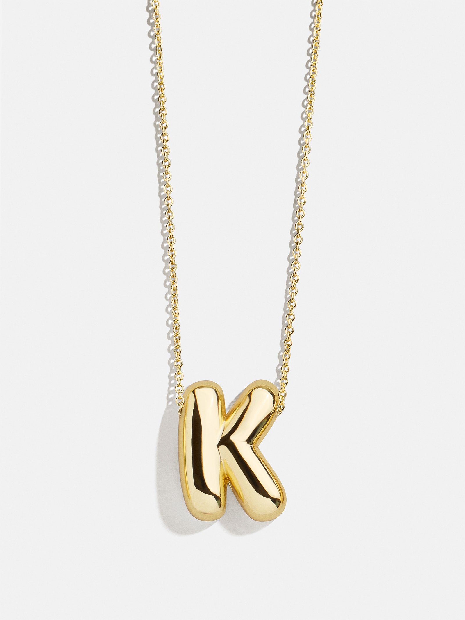 Premium Kids' Bubble Initial Necklace - Personalized Gold Charm