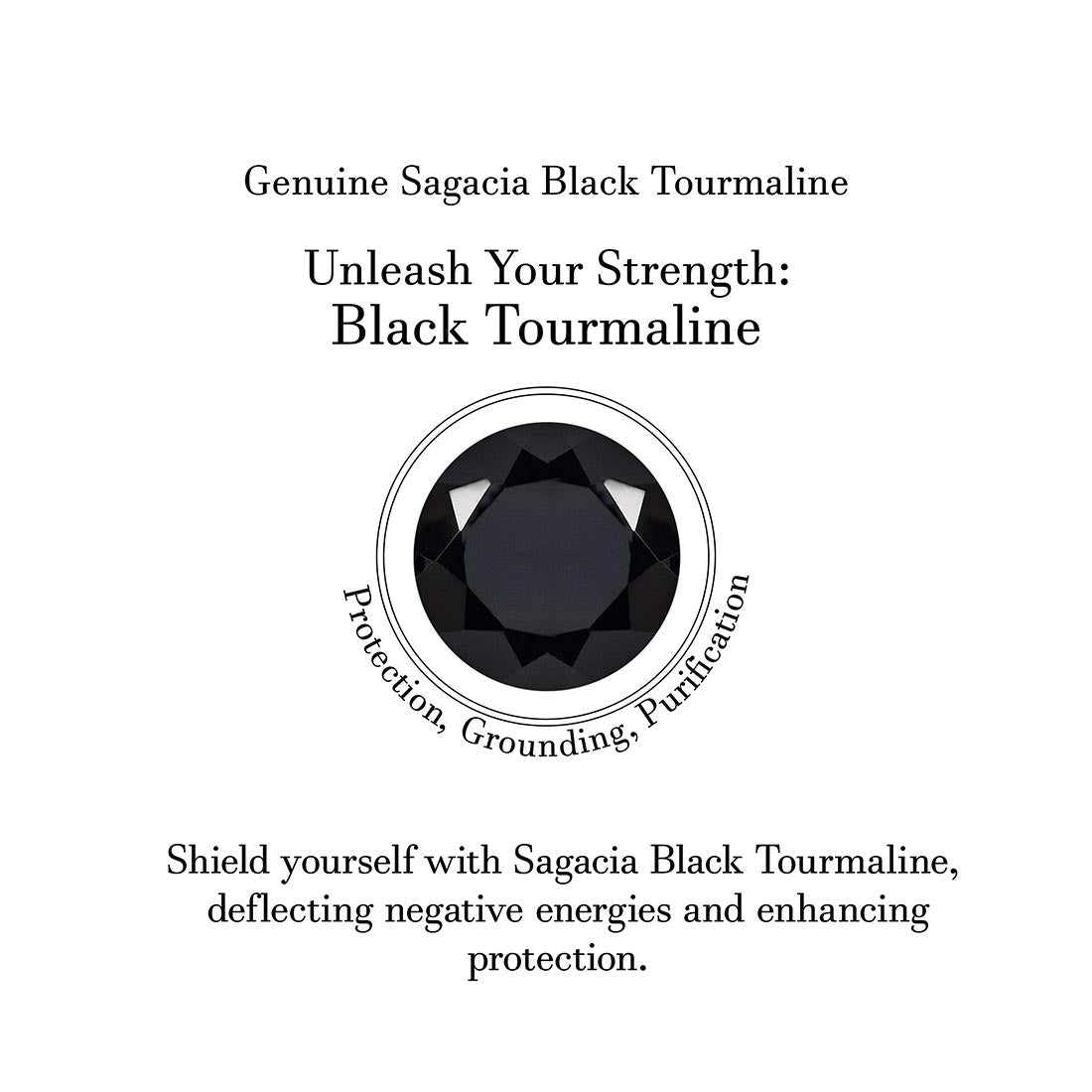 Premium Black Tourmaline Pendant - Elegant Protection & Style