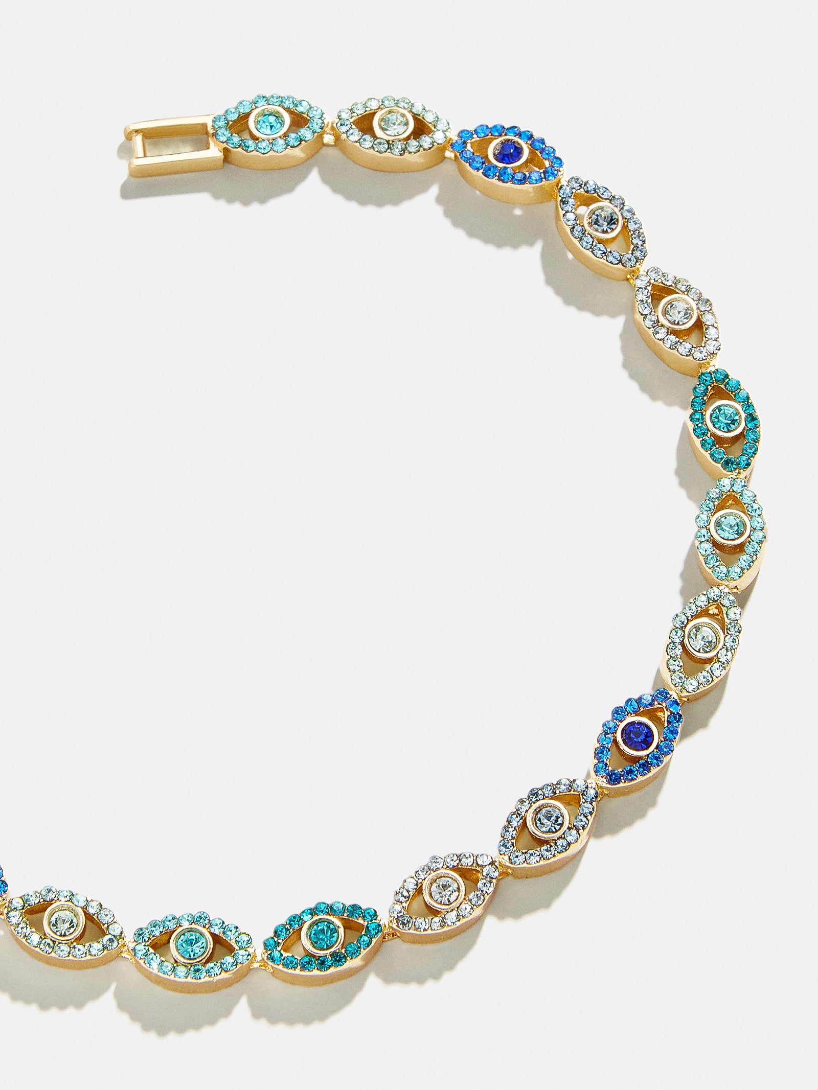 Premium Evil Eye Tennis Bracelet - Gold & Pavé Beads