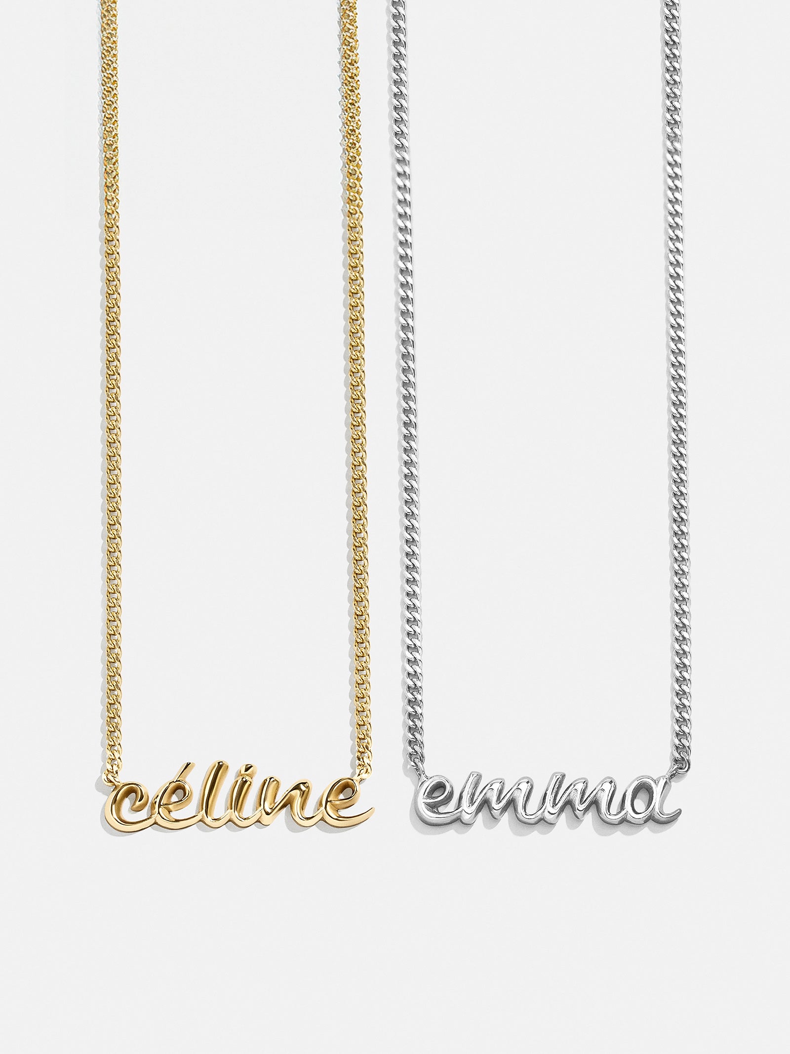 Premium 18K Gold Custom Nameplate Necklace - Milan Style