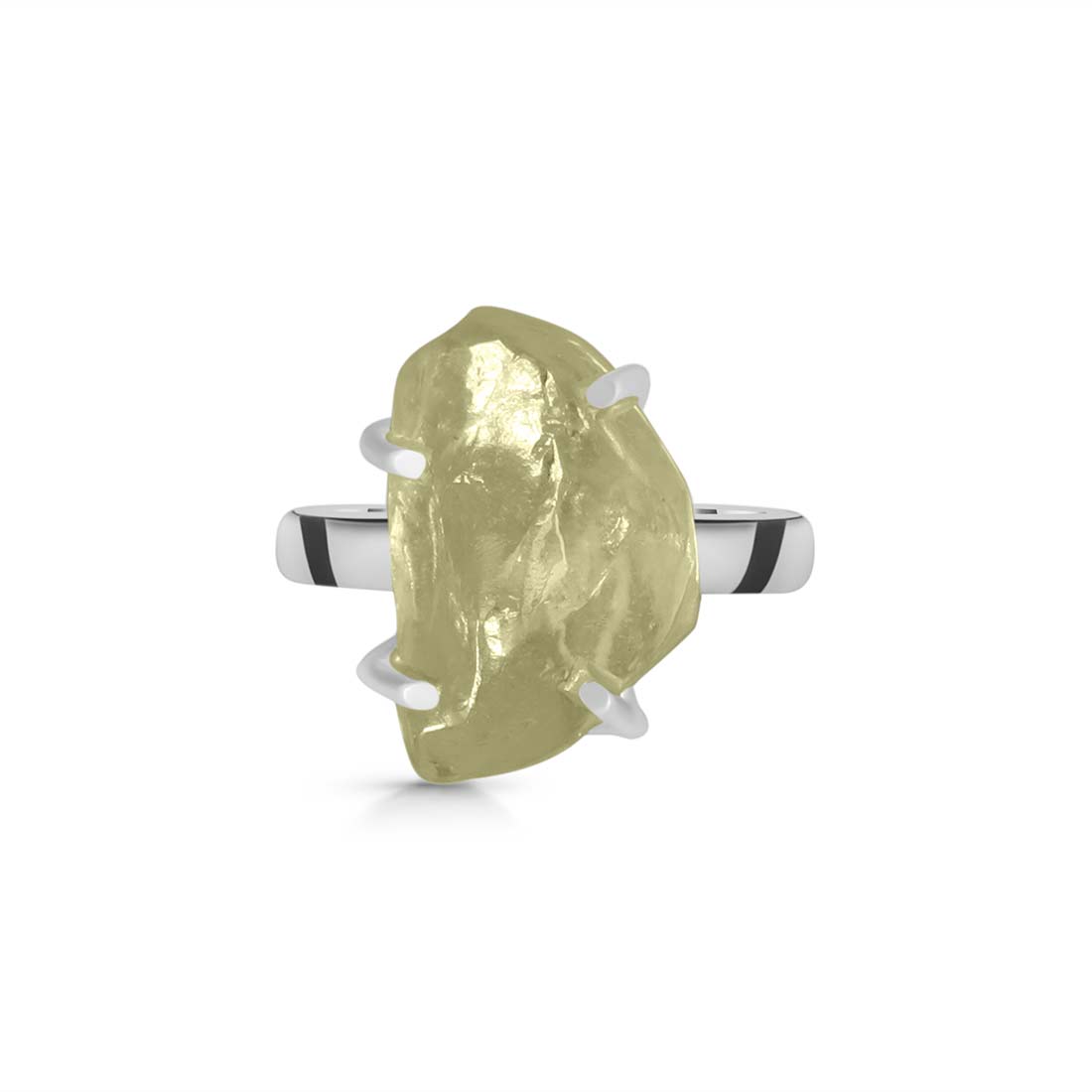 Premium Libyan Desert Glass Statement Ring - LDG-R-22