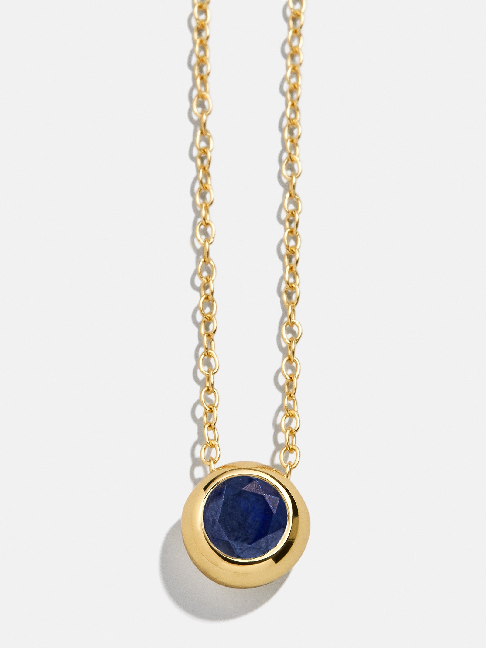 Premium 18K Gold Sapphire Birthstone Pendant Necklace - Ultimate Personalized Jewelry