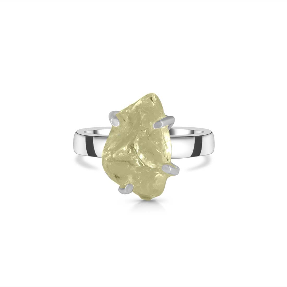 Premium Libyan Desert Glass Statement Ring - LDG-R-3