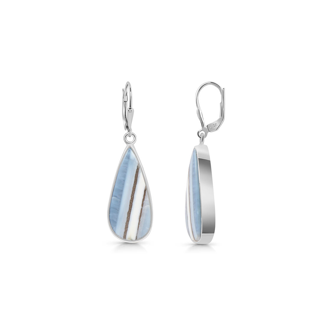 Premium Blue Opal Earrings - Elegant Statement Jewelry