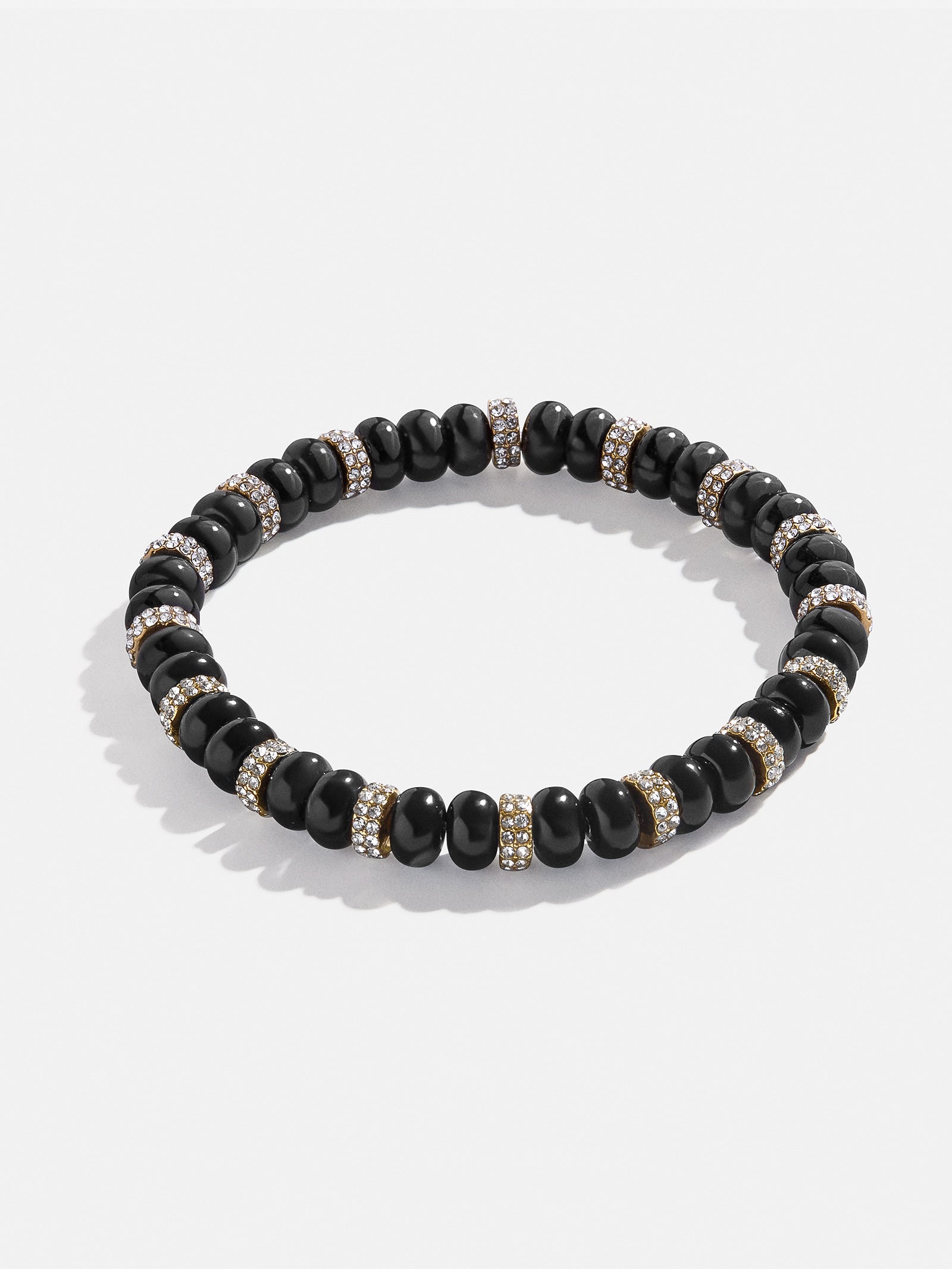 Premium Black Semi Precious & Pave Stretch Bracelet - Ultimate Style Upgrade