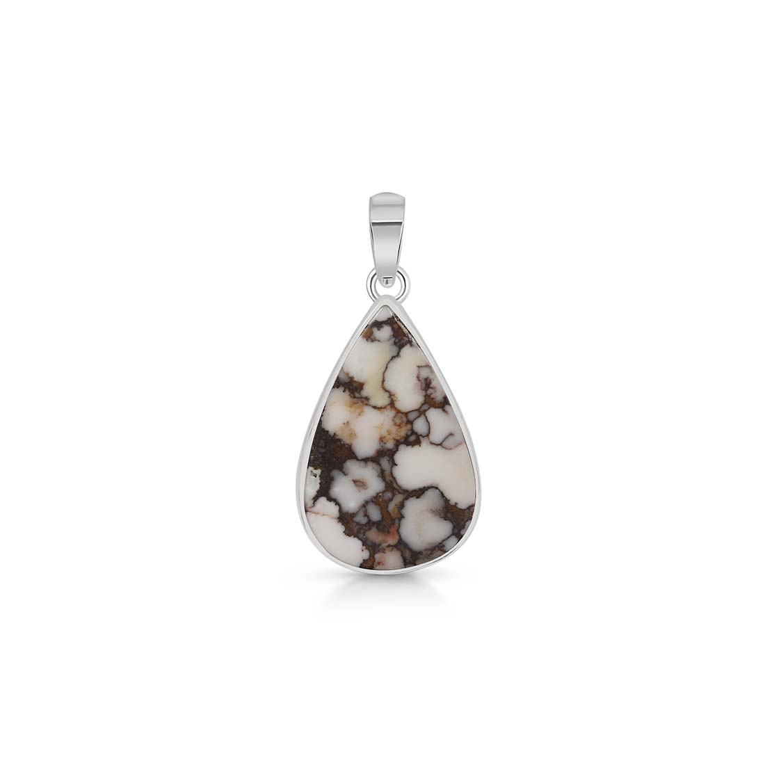 Premium Wild Horse Jasper Pendant - Elegant 925 Sterling Silver Necklace