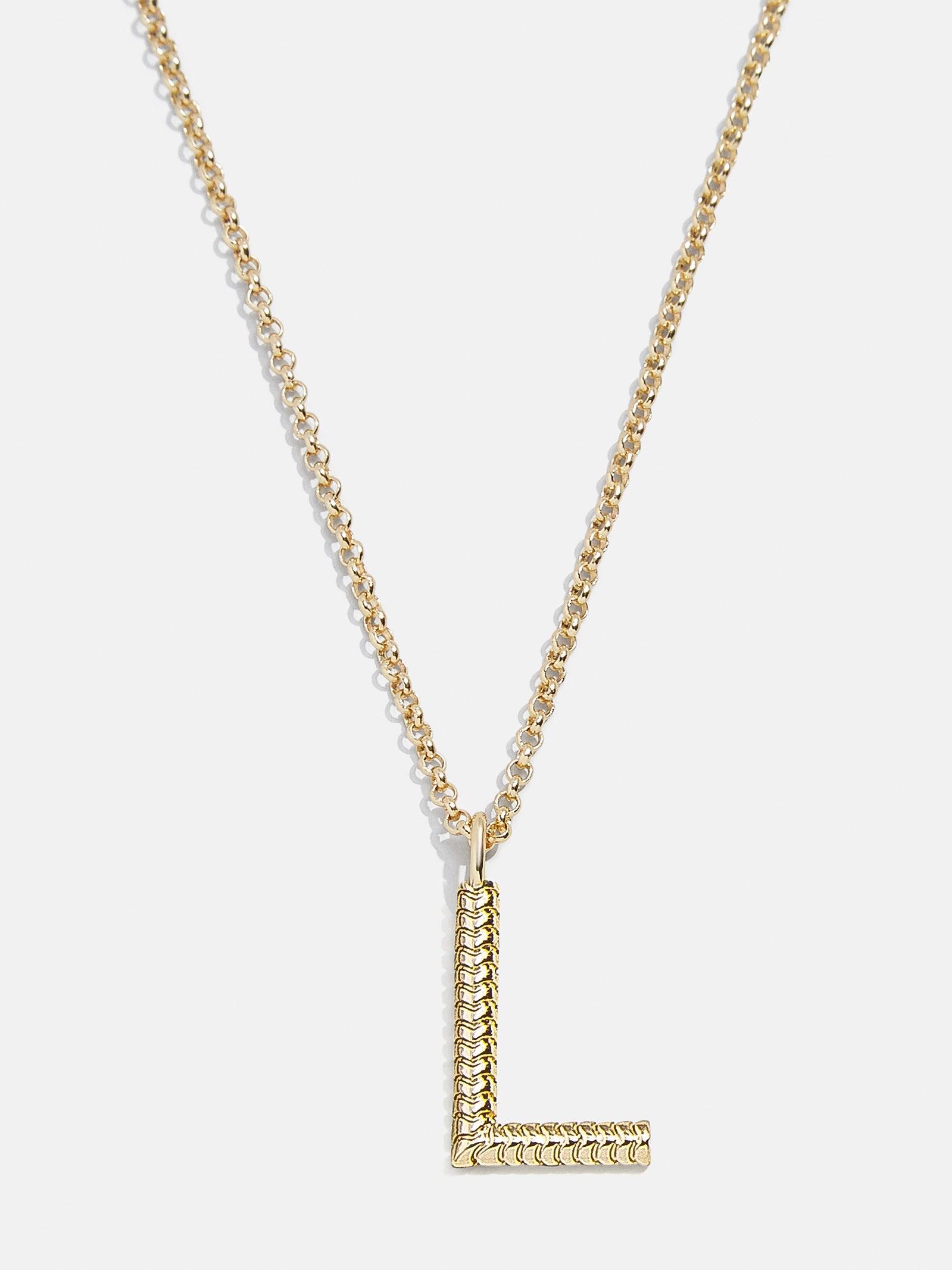 Premium Initial Necklace - Ribbed Textured Design