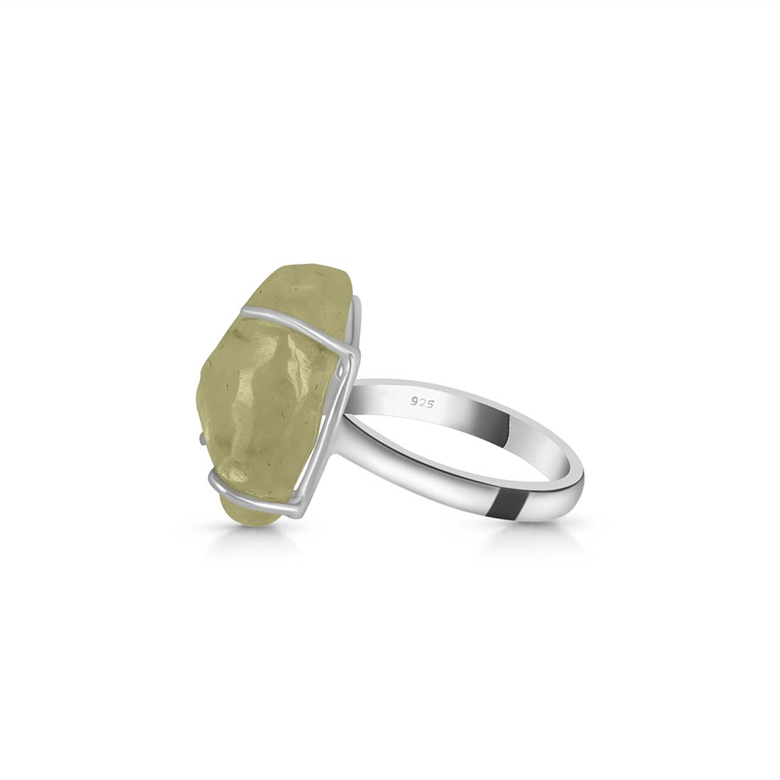 Premium Libyan Desert Glass Statement Ring - LDG-R-32