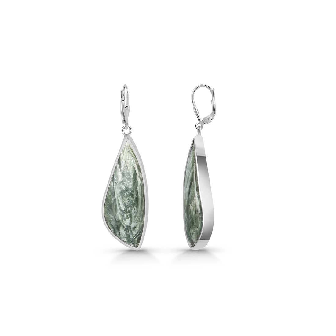 Premium Seraphinite Statement Earrings - SER-E-16