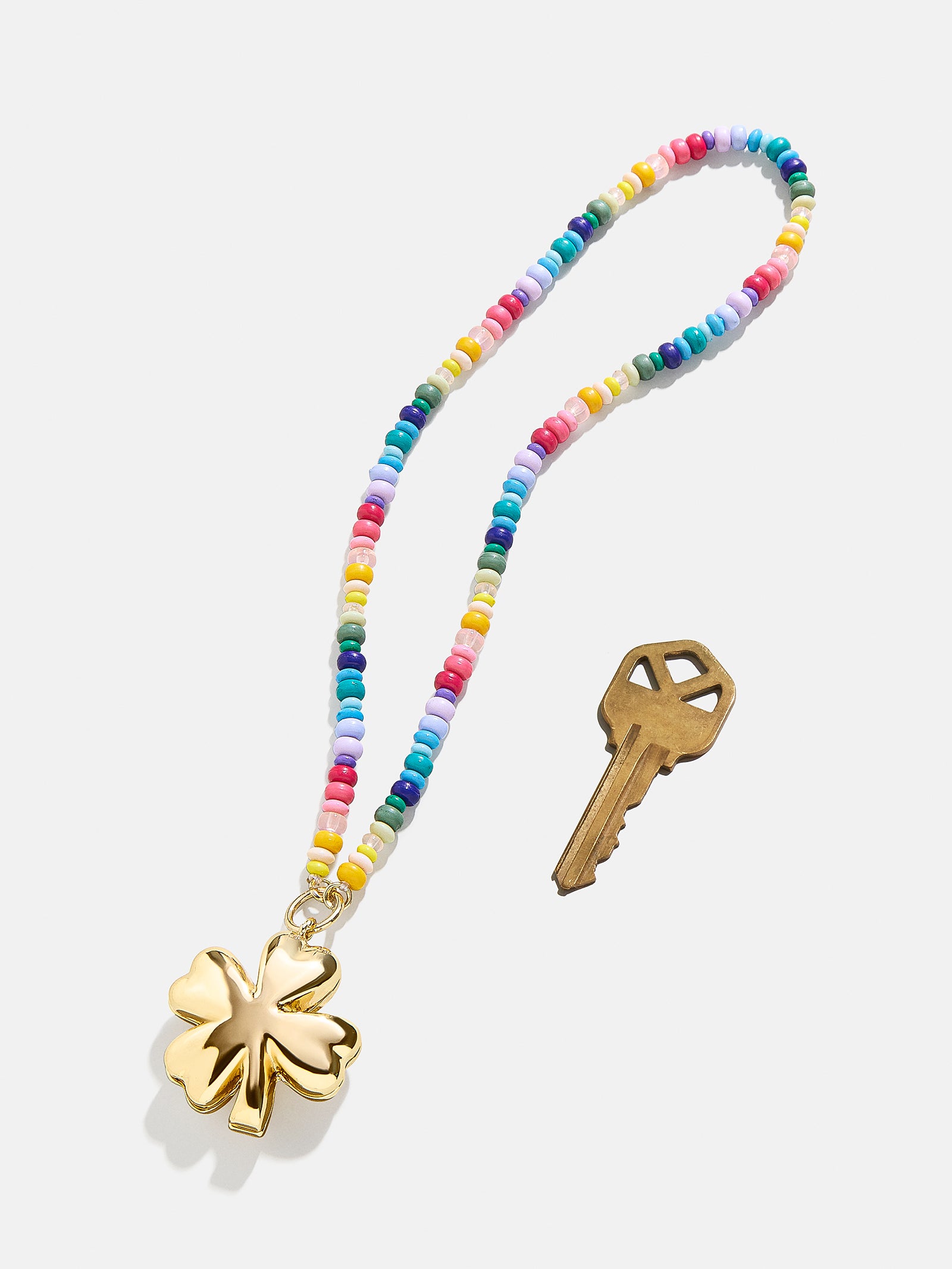 Premium Luck & Loaded Bag Charm - Gold Clover Design