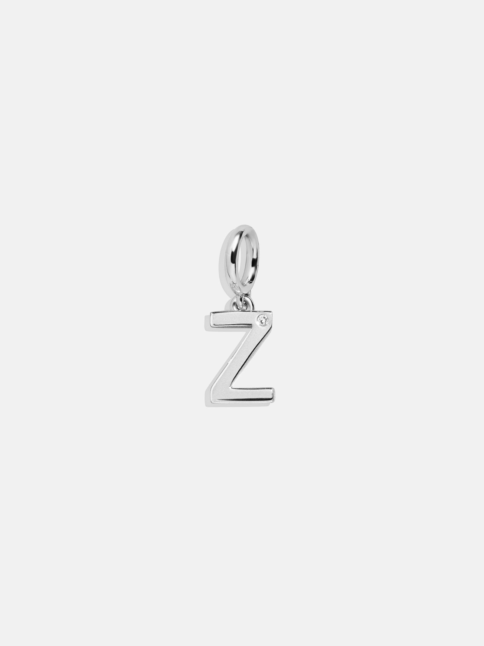 Premium Silver Initial Charm Necklace - Z