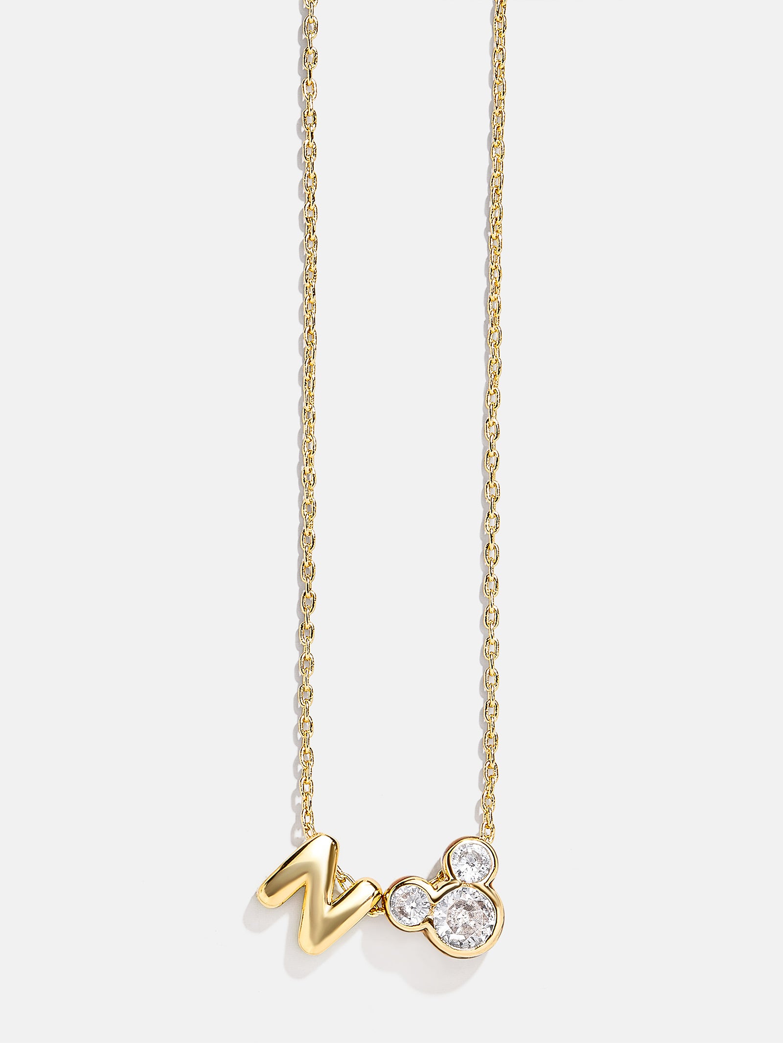 Premium Disney Mickey Mouse Initial Necklace - Gold/Pavé | Ultimate Disney Jewelry