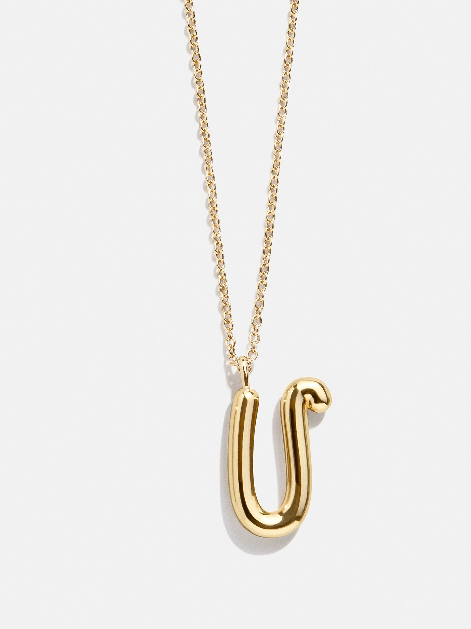 Premium 3D Bubble Script Initial Necklace - Modern Personalized Jewelry