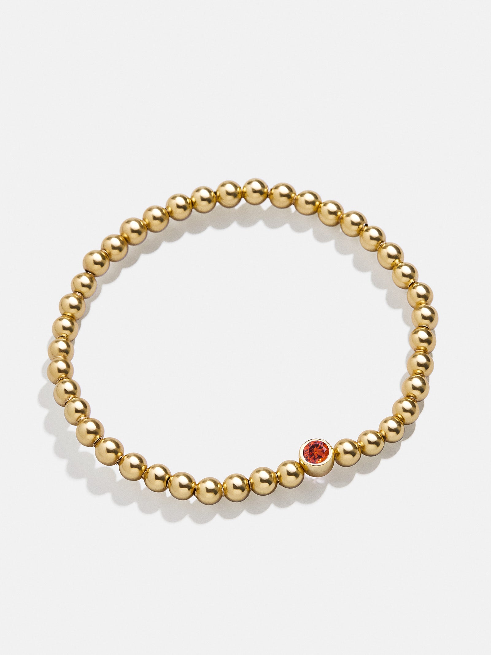 Premium 18K Gold Plated Garnet Birthstone Bracelet - Chic & Personalized