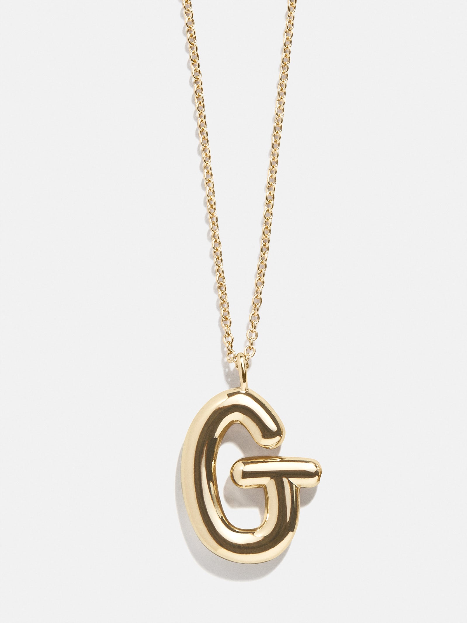 Premium 3D Bubble Script Initial Necklace - Modern Personalized Jewelry