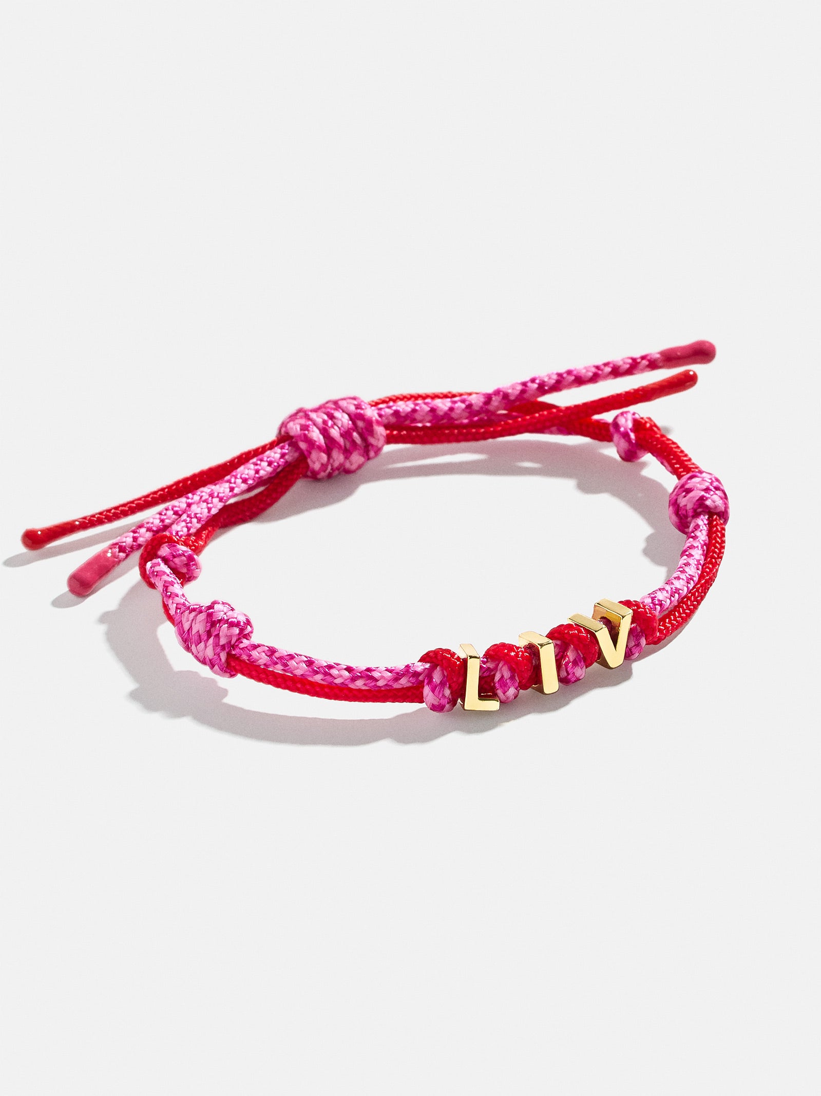 Premium Custom Paracord Nameplate Bracelet - Red/Pink, Personalized & Water-Resistant