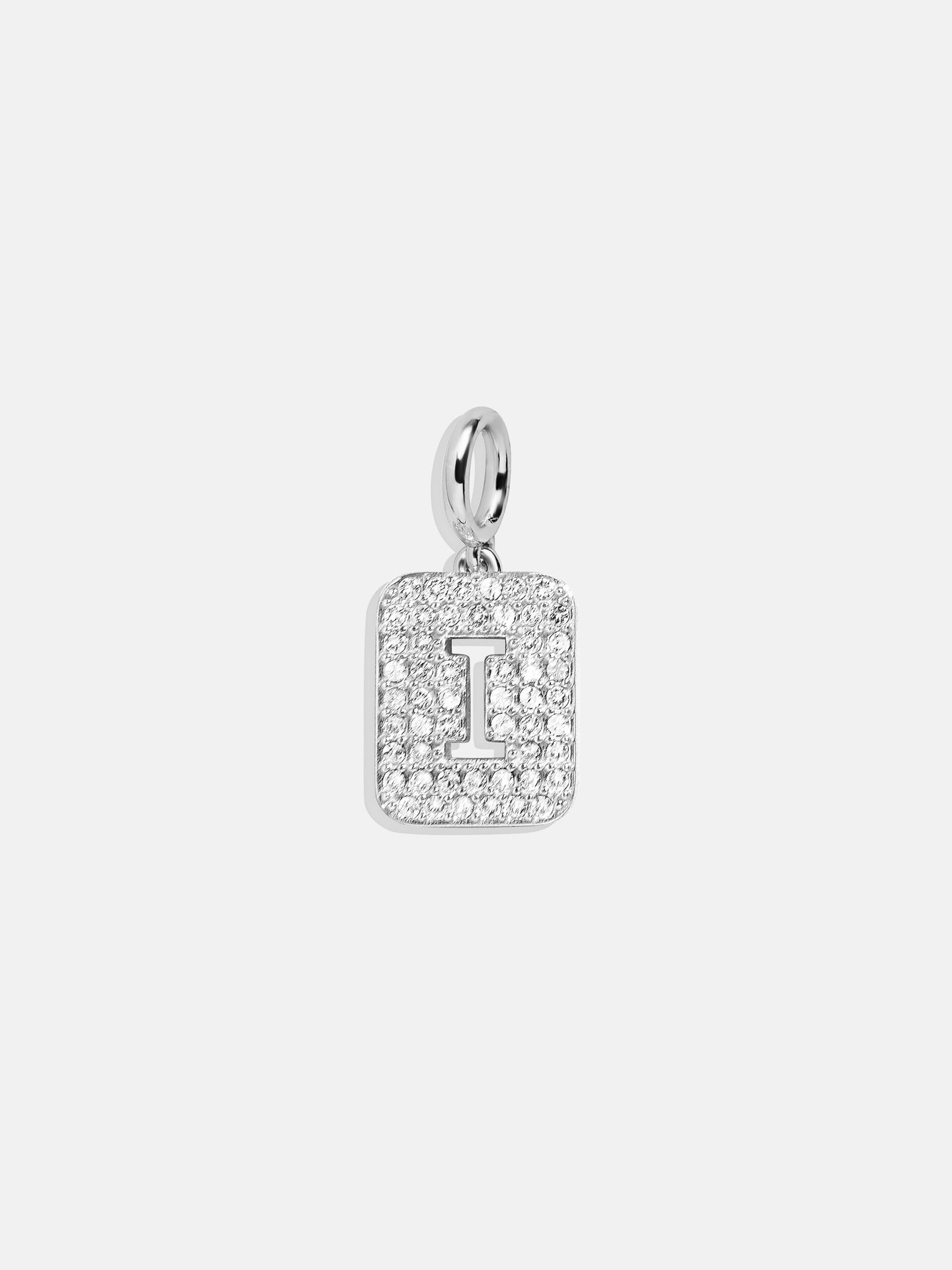 Premium Silver Block Pave Cluster Charm - Modern & Versatile