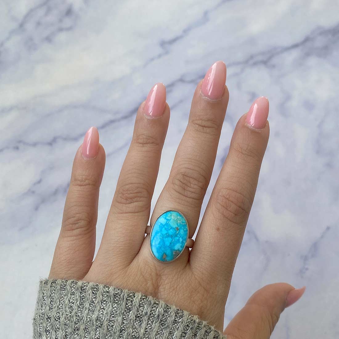 Premium Turquoise Adjustable Ring - TRQ-R-182